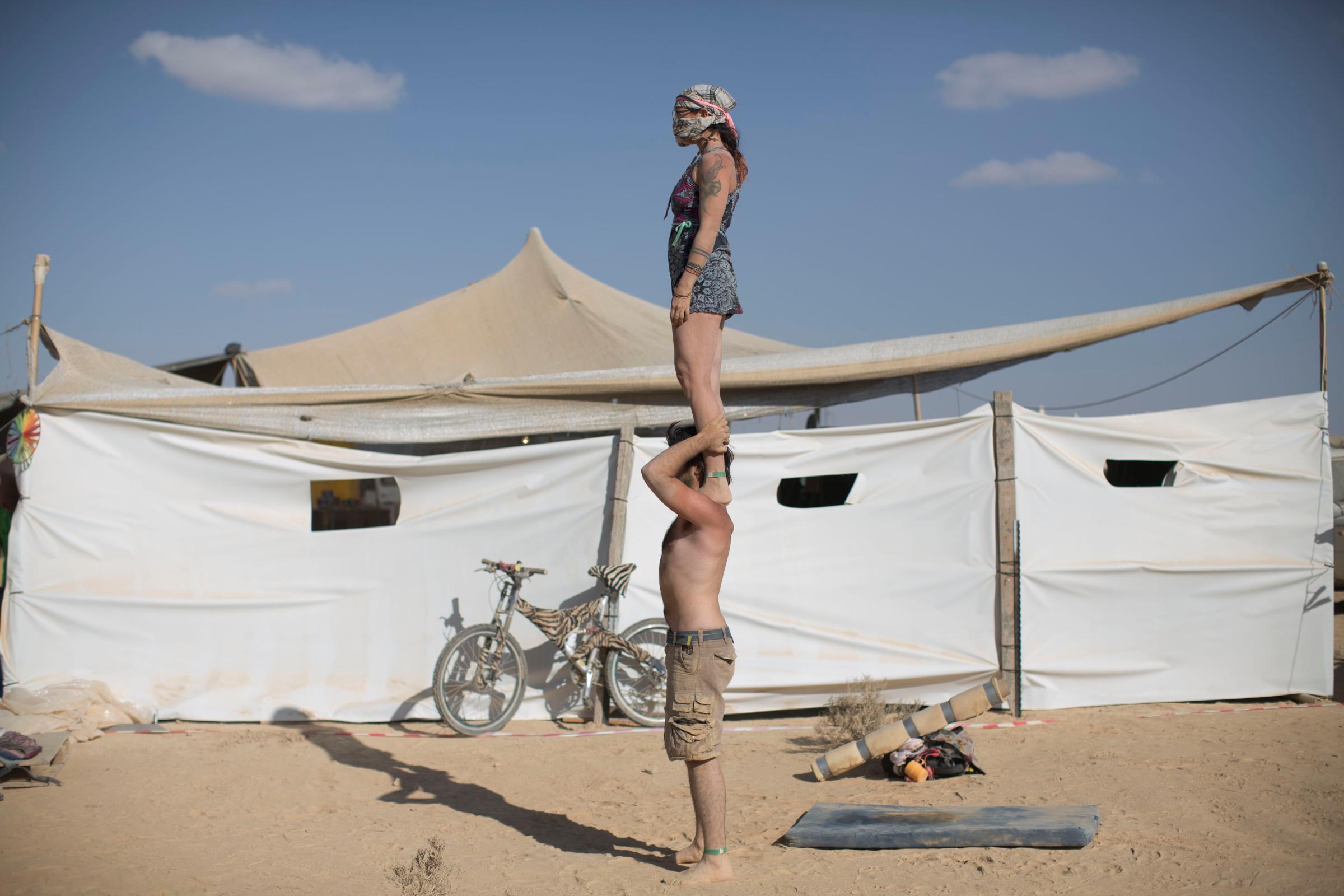 Mideast Israel Burning Man Photo Essay