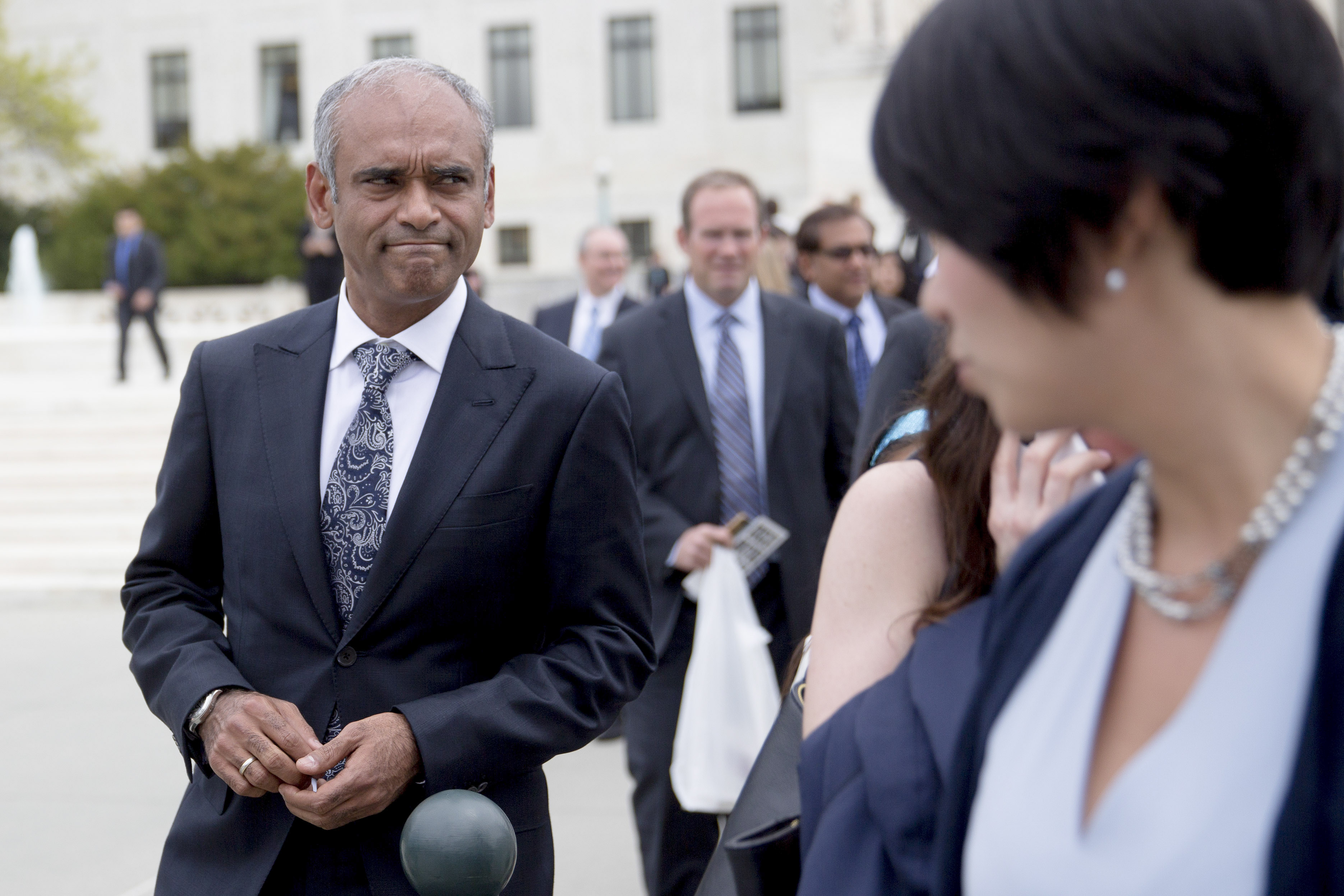 Chet Kanojia, chief executive officer of Aereo Inc., left, leaves the U.S. Supreme Court following oral arguments by Aereo Inc. and American Broadcasting Companies Inc. in Washington, D.C., U.S., on Tuesday, April 22, 2014. (Bloomberg&amp;mdash;Bloomberg via Getty Images)