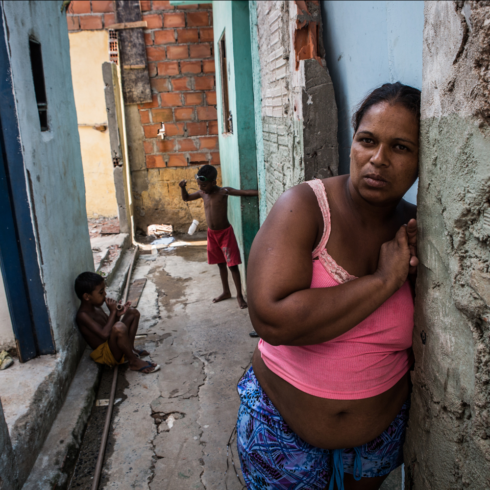 Feb. 5, 2014. Sonia Pereira refused to leave her home in Buraco Quente slum and remained living with her children amongst the debris of homes that were destroyed in a project to build suspended train tracks as part of preparations for the World Cup. Many residents who were dislodged were left with little or no compensation by the government.
