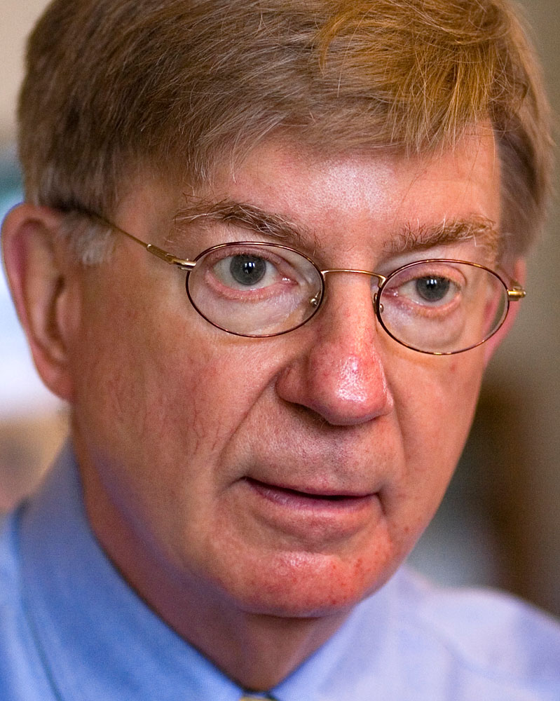 George Will, at his office in Washington's Georgetown district, April 22, 2008. (J. Scott Applewhite—AP)