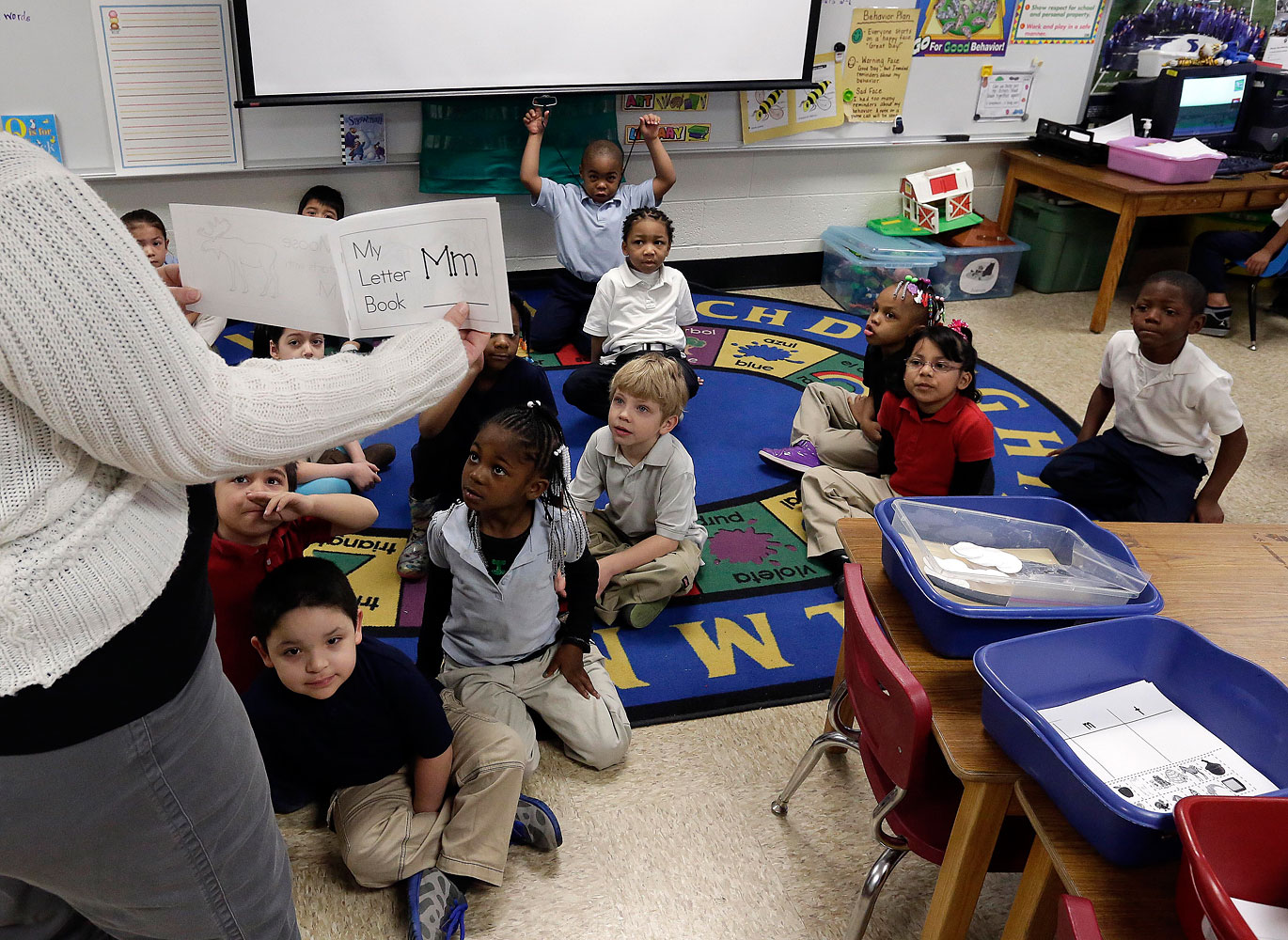 Kindergarten students at George Buck Elementary School in Indianapolis on March 25, 2014 (AJ Mast—AP)