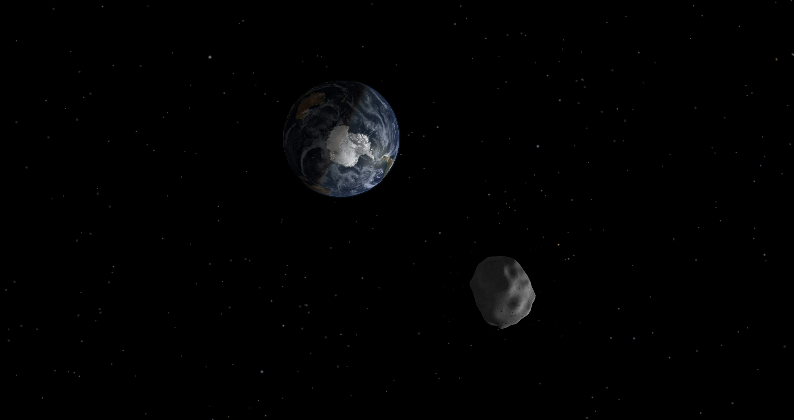 Diagram depicting the passage of asteroid 2012 DA14 through the Earth-moon system on Feb. 15, 2013.