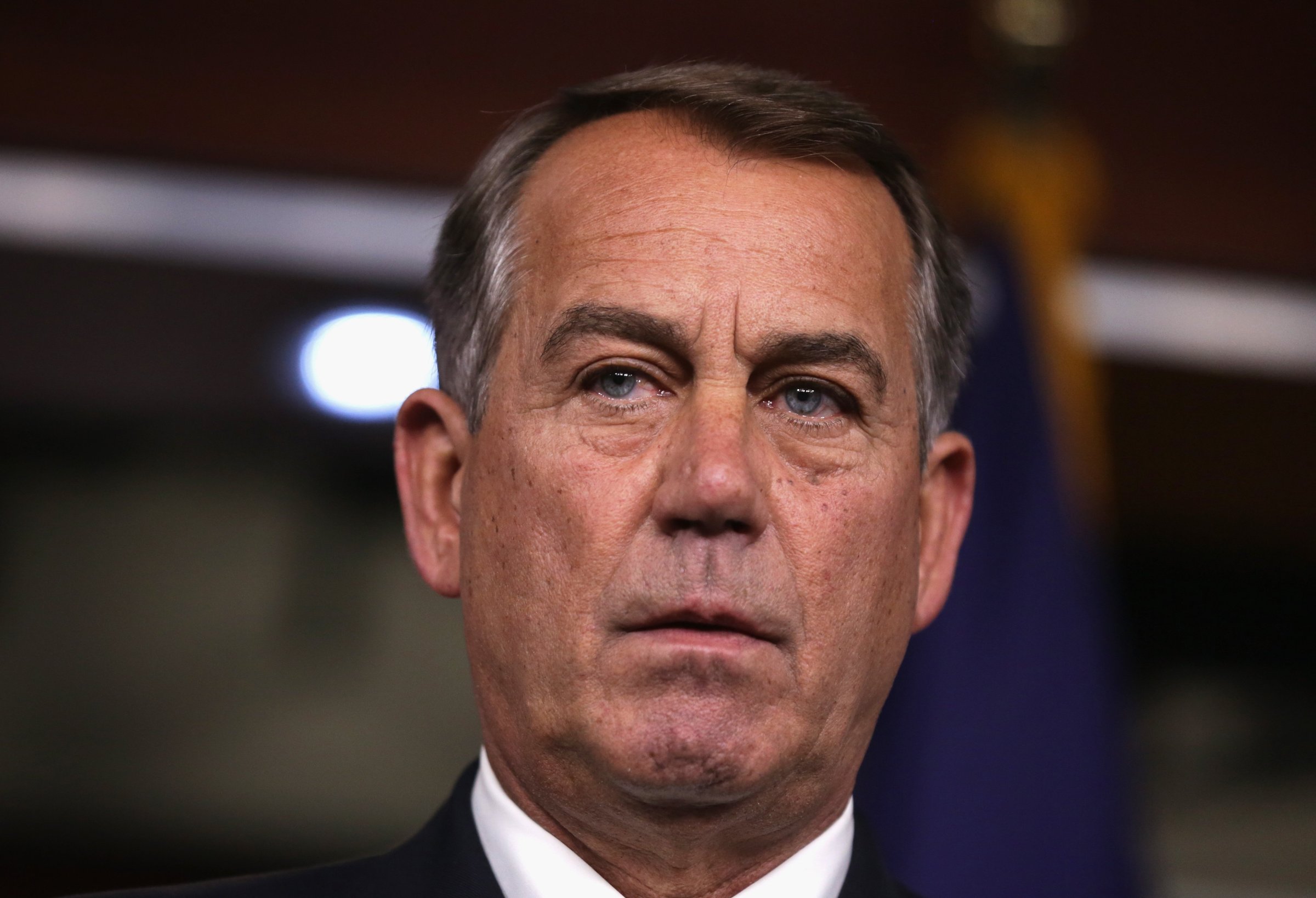 John Boehner Holds Press Briefing At The Capitol