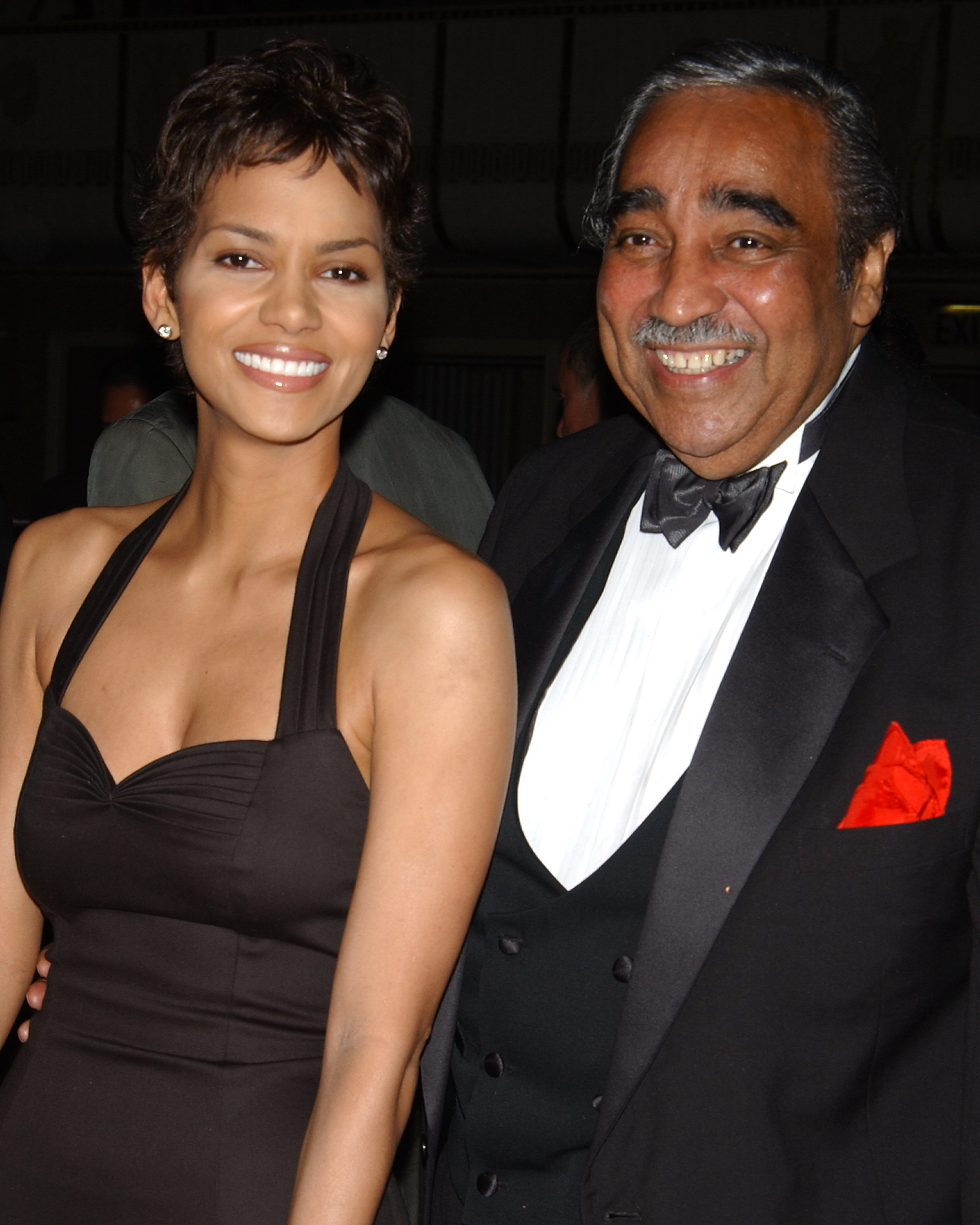 Halle Berry and Congressman Charles Rangel at the Directors