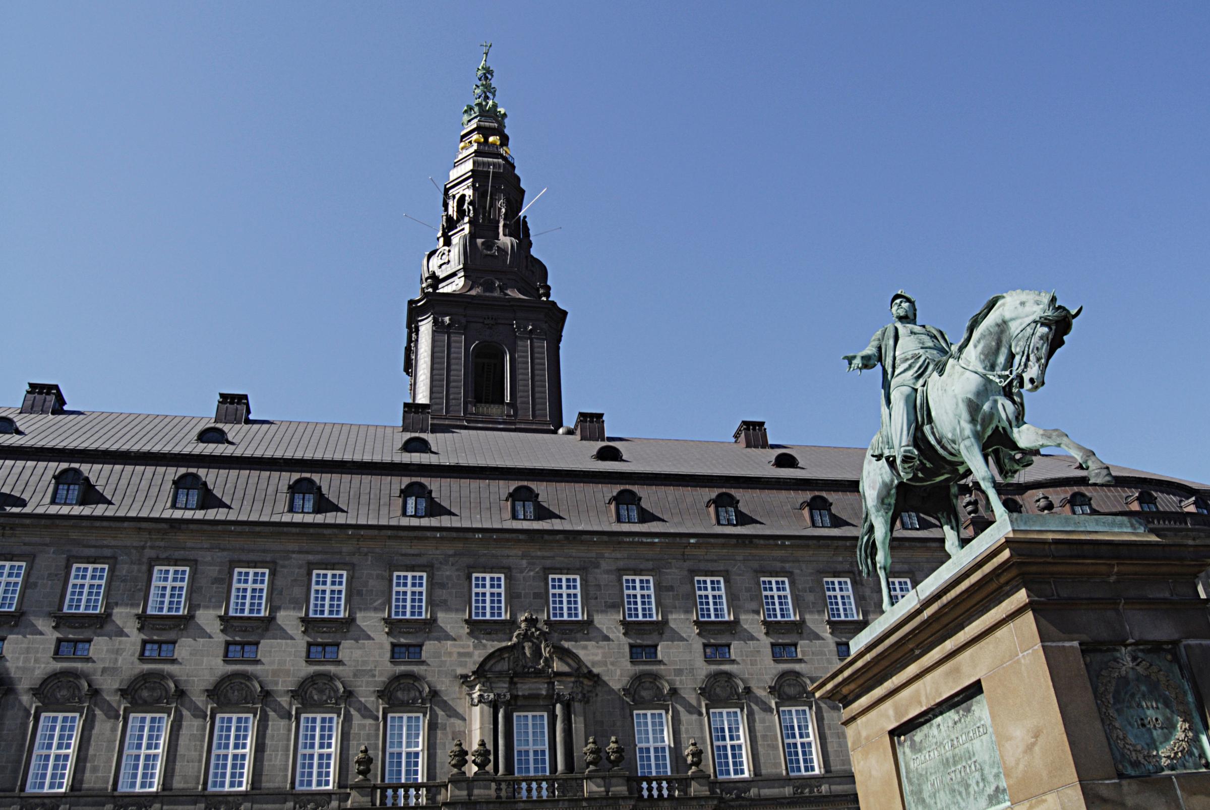 Christiansborg palace where the Danish parliament resides April 28, 2014.