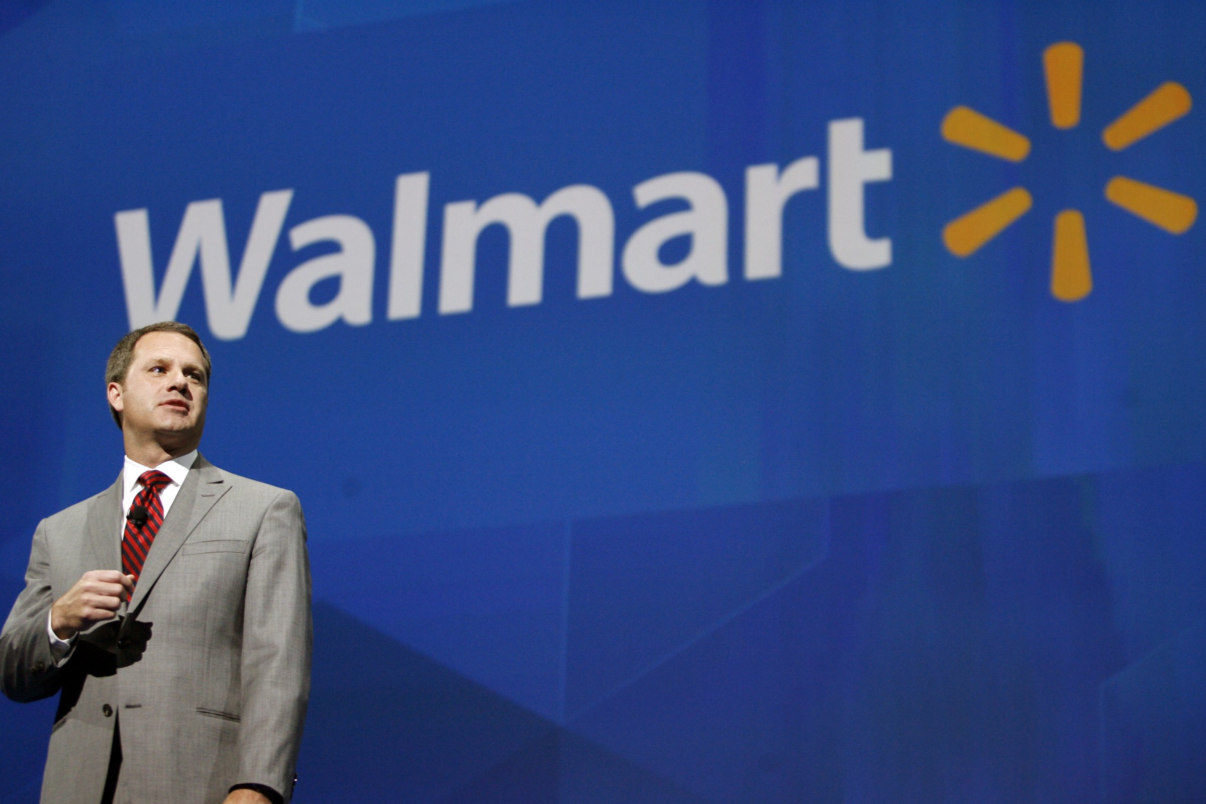 Doug McMillon, President and CEO, Wal-Mart International, speaks at the shareholders meeting in Fayetteville, Ark., on June 7, 2013.