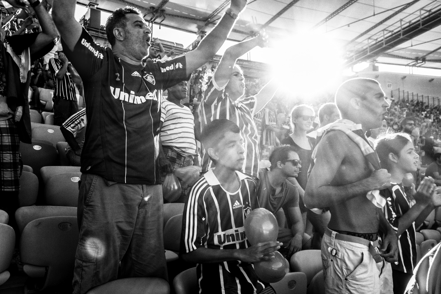 MARACANA STADIUM, RIO DE JANEIRO, BRAZIL - MAY 2014: Fans during a soccer game between the Fluminense and Flamengo, the two most important Rio´s teams. (Photo by Sebastián Liste/ Reportage by Getty Images)