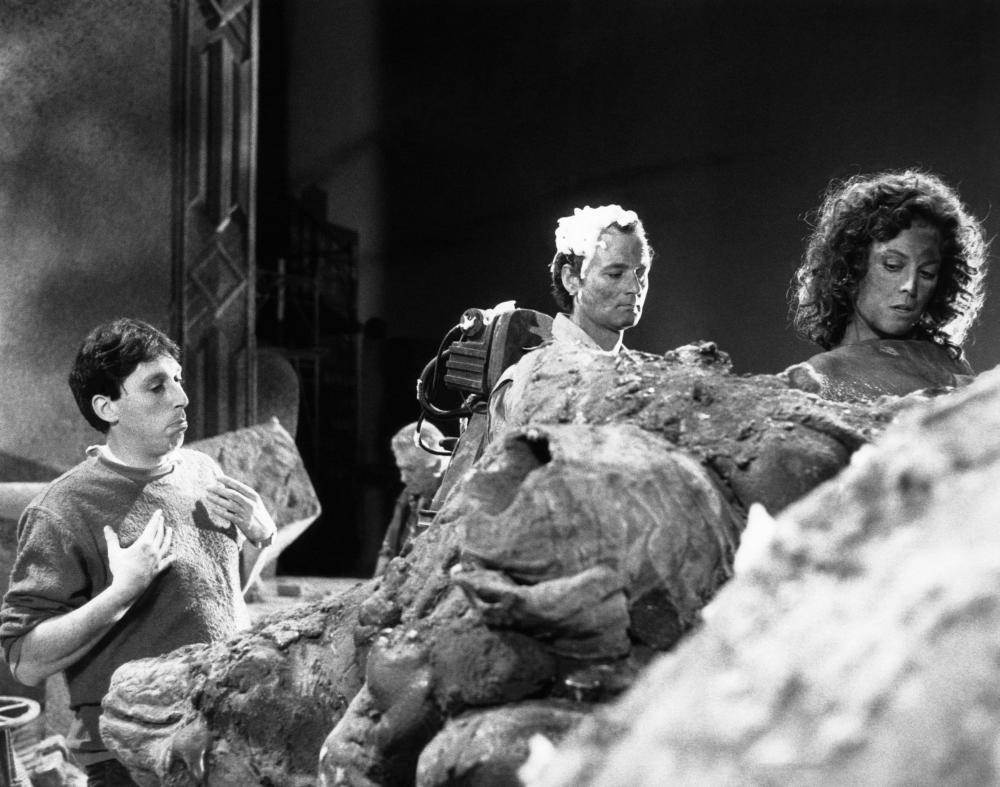 Director Ivan Reitman with Bill Murray and Sigourney Weaver.