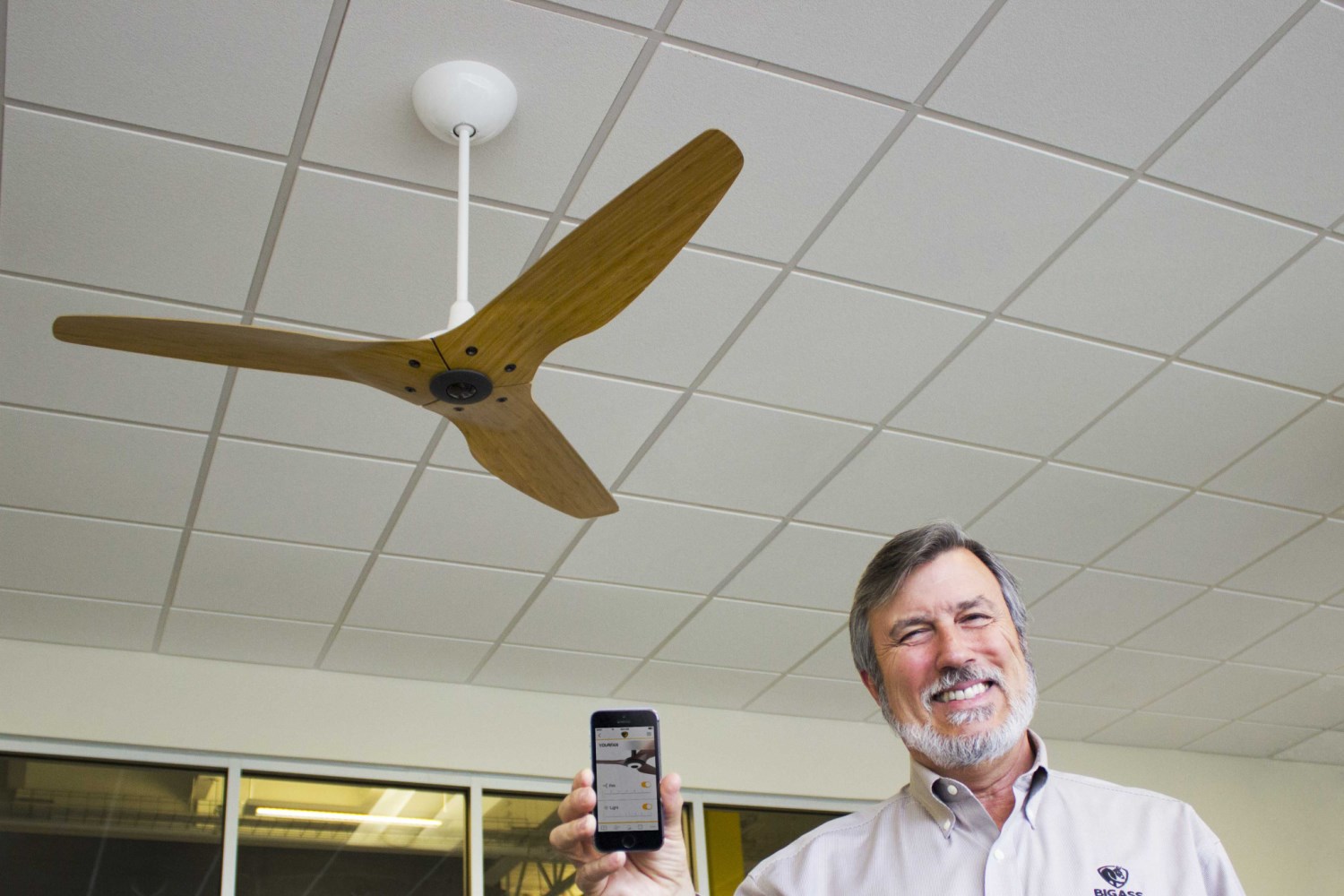 The Haiku fan is the world’s first smart ceiling fan, designed with an on-board computer and array of sensors (Big Ass Fans)