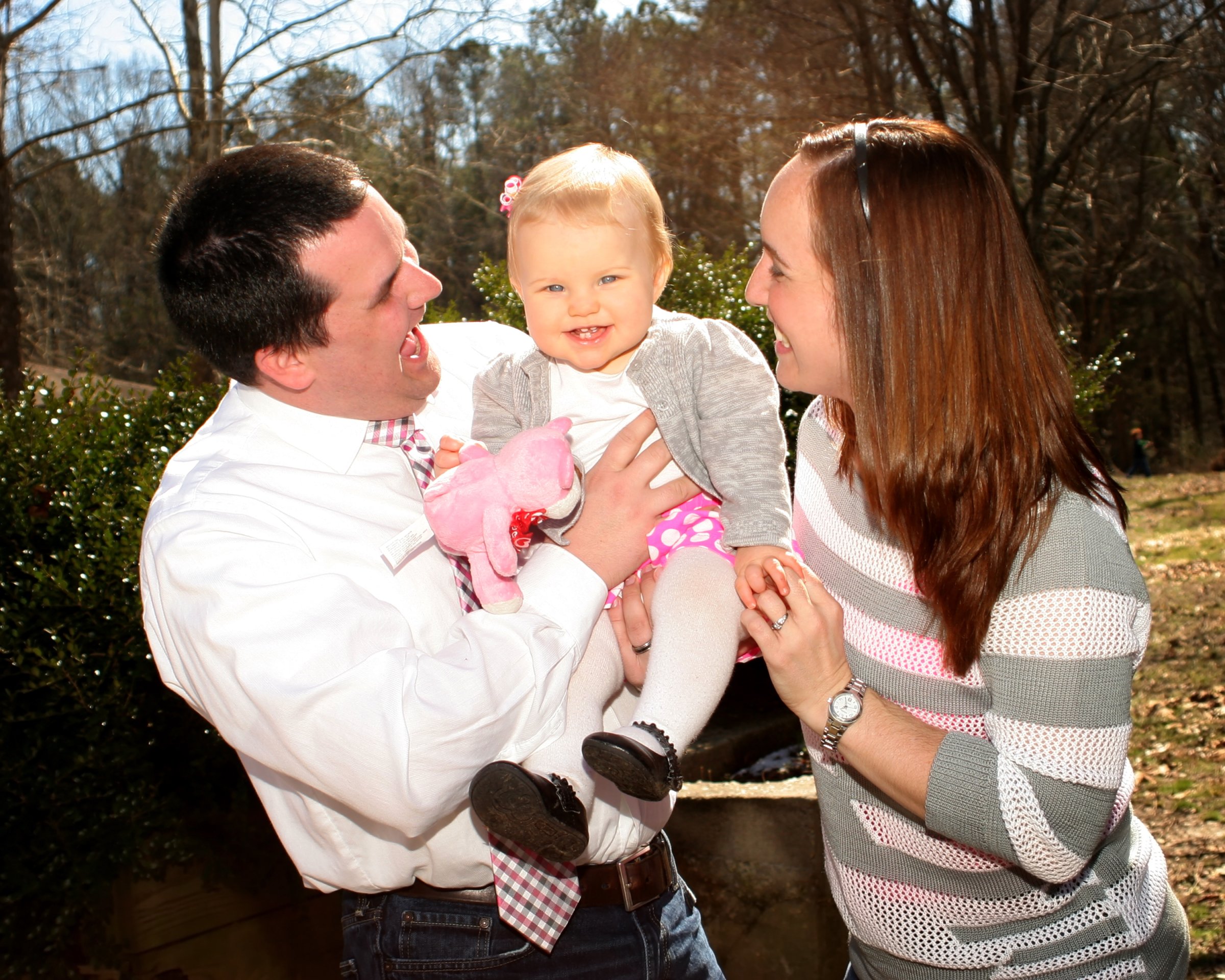 Author Ben Banks with daughter Finley and wife Kasiah
