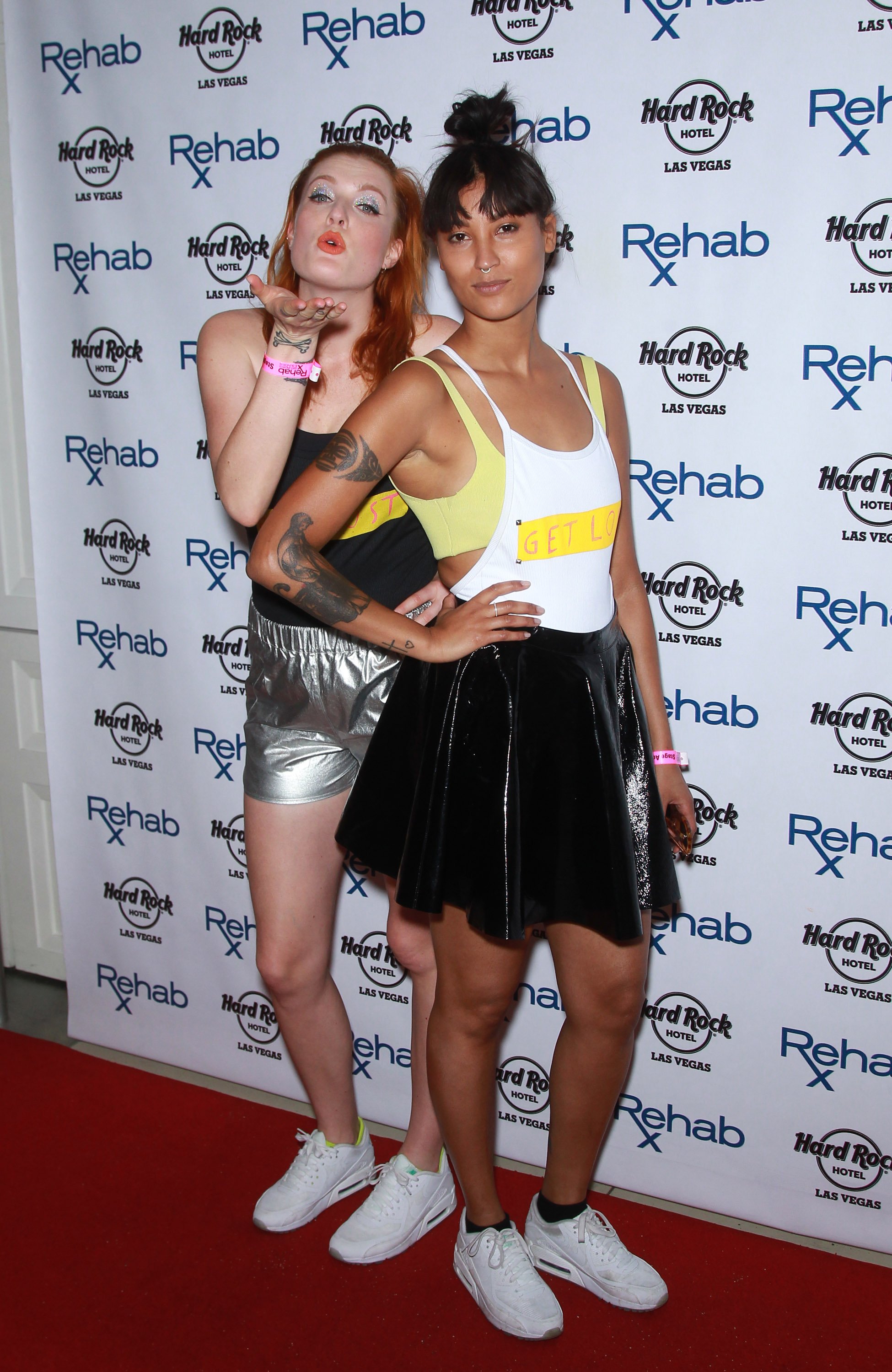 Caroline Hjelt and Aino Jawo of Icona Pop at REHAB at The Hard Rock Hotel and Casino in Las Vegas on June 21, 2014.