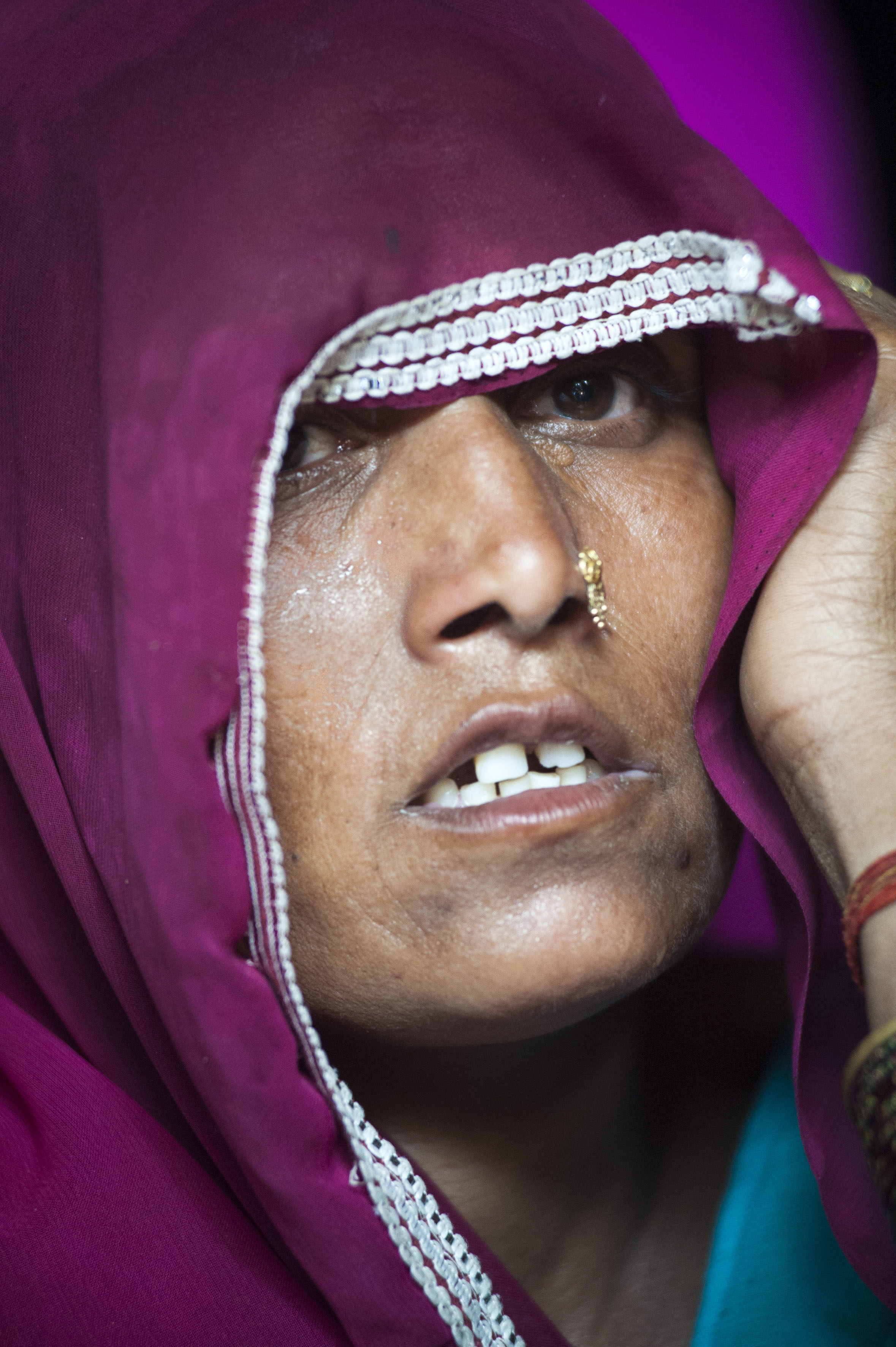 Sridevi (40) mother of the victim Murti in Katra Sadatganj village, Uttar Pradesh, India on May 30, 2014.
