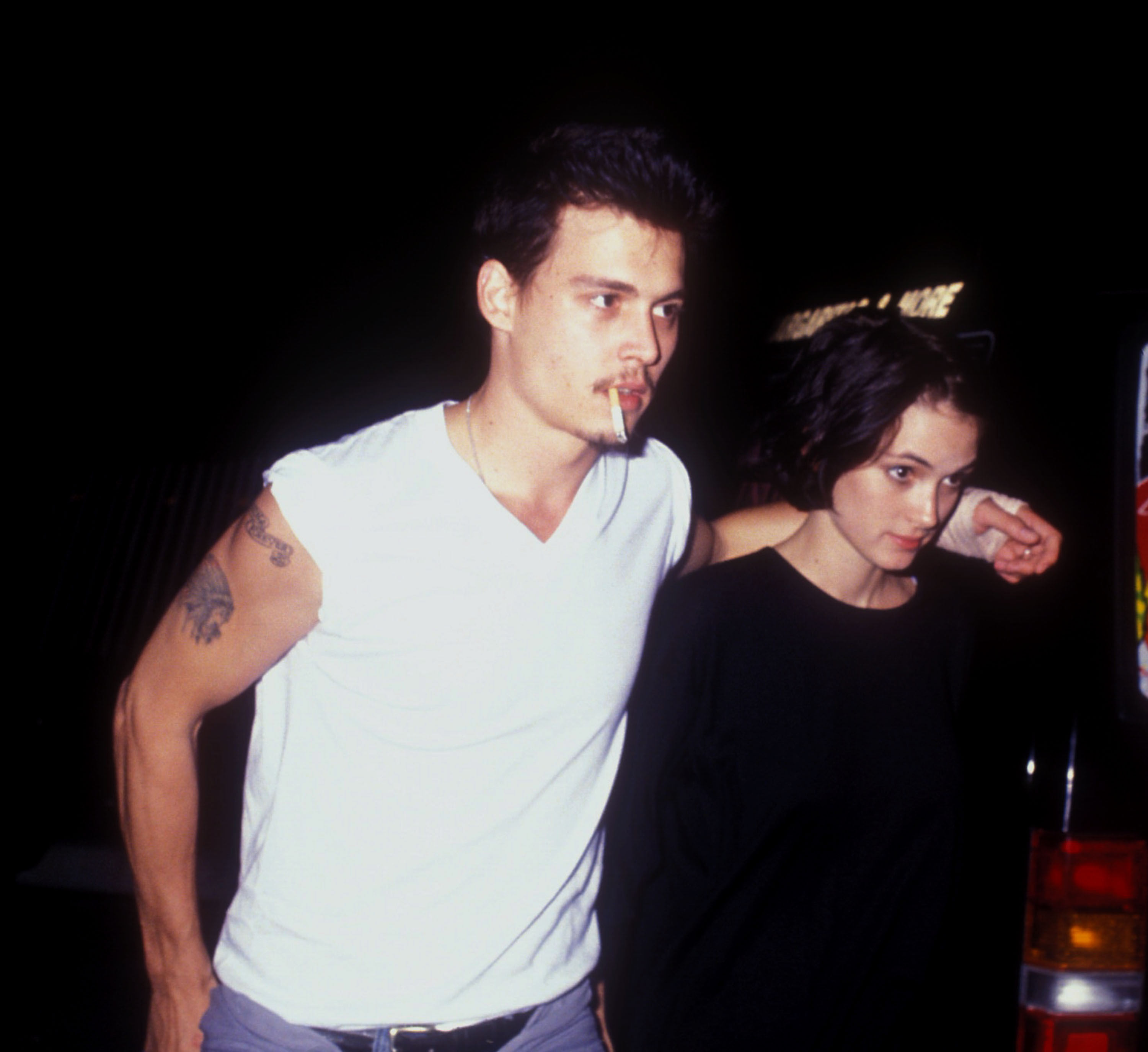 Johnny Depp and Winona Ryder on September 18, 1990 in Los Angeles. (Barry King—WireImage)
