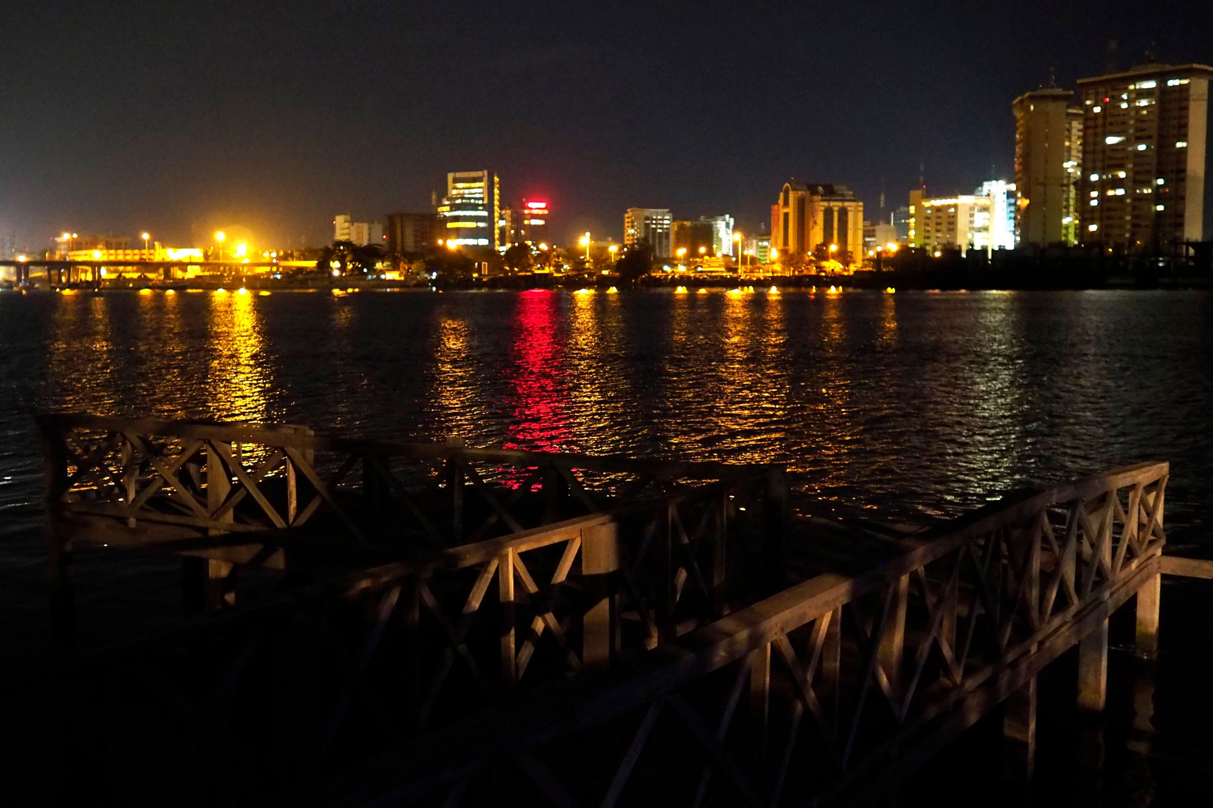 The Victoria Island waterfront is seen from the Ikoyi neighbourhood in Lagos