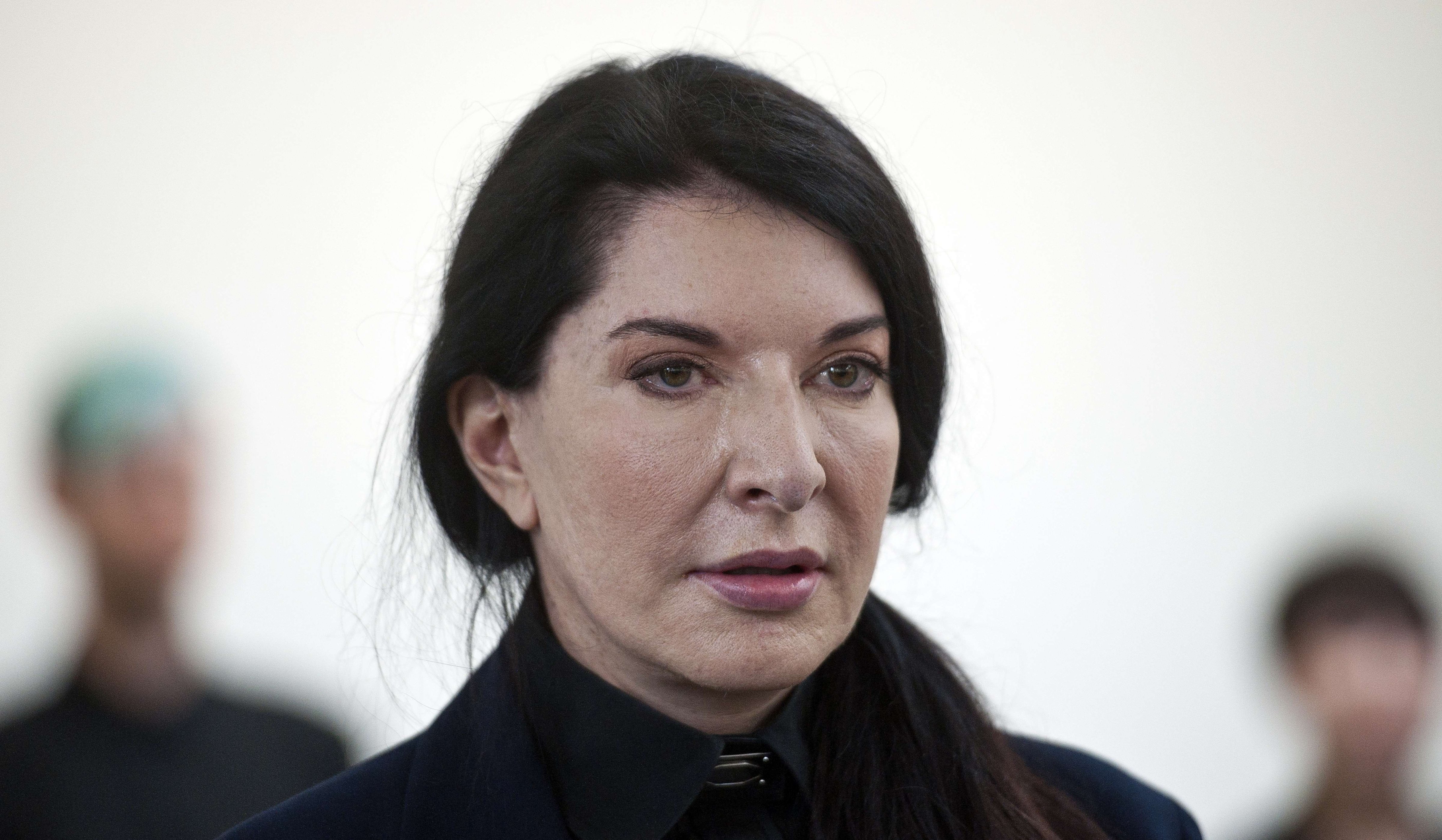 Serbian-born performance artist Marina Abramovic attends a press conference to announce her latest durational performance at the Serpentine Gallery in Hyde Park, London on June 9, 2014. (Will Oliver—AFP/Getty Images)