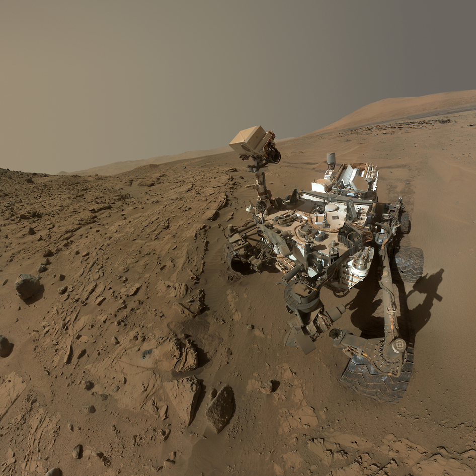 NASA's Mars Curiosity Rover captures a selfie to mark a full Martian year -- 687 Earth days -- spent exploring the Red Planet.