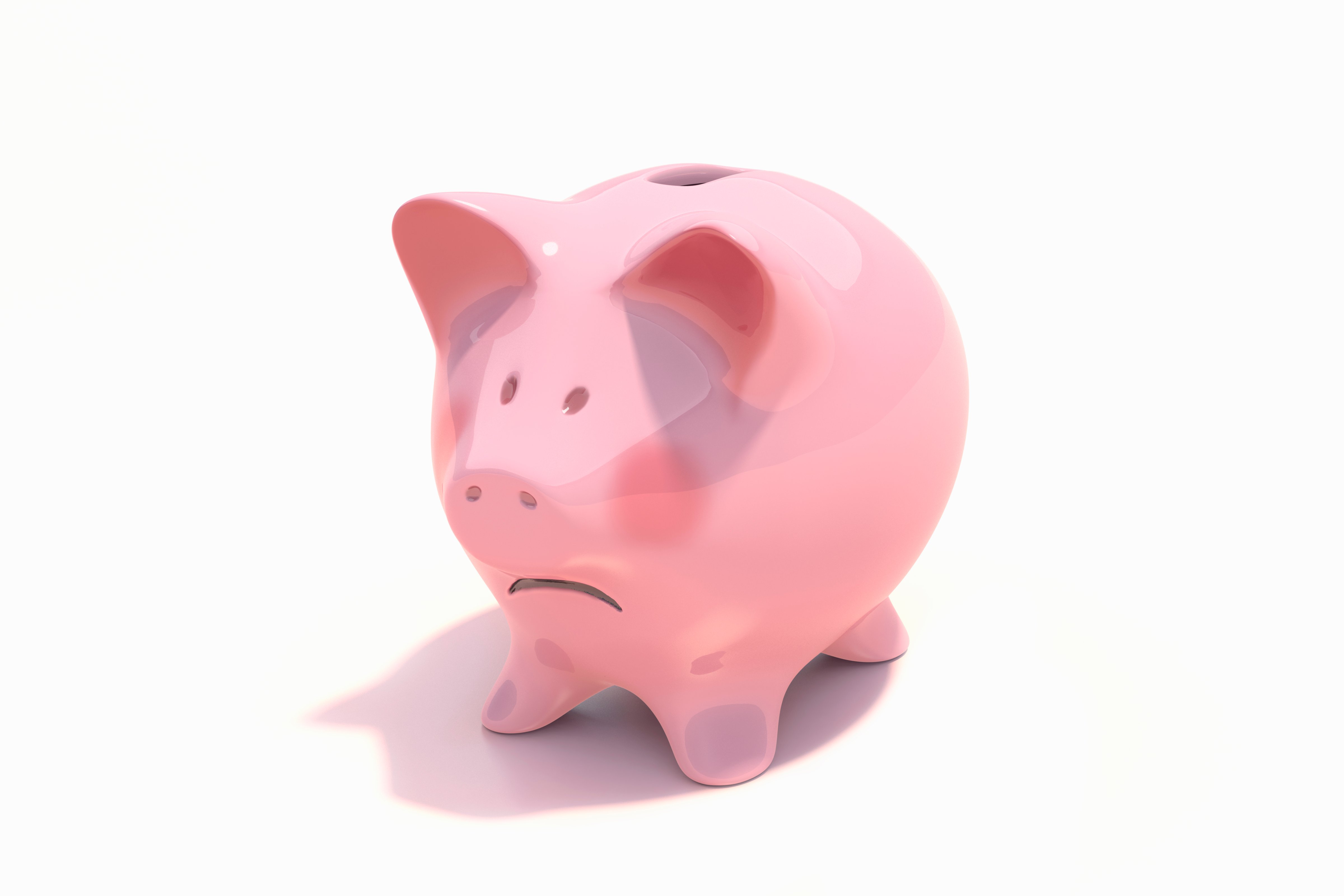 Sad piggy bank