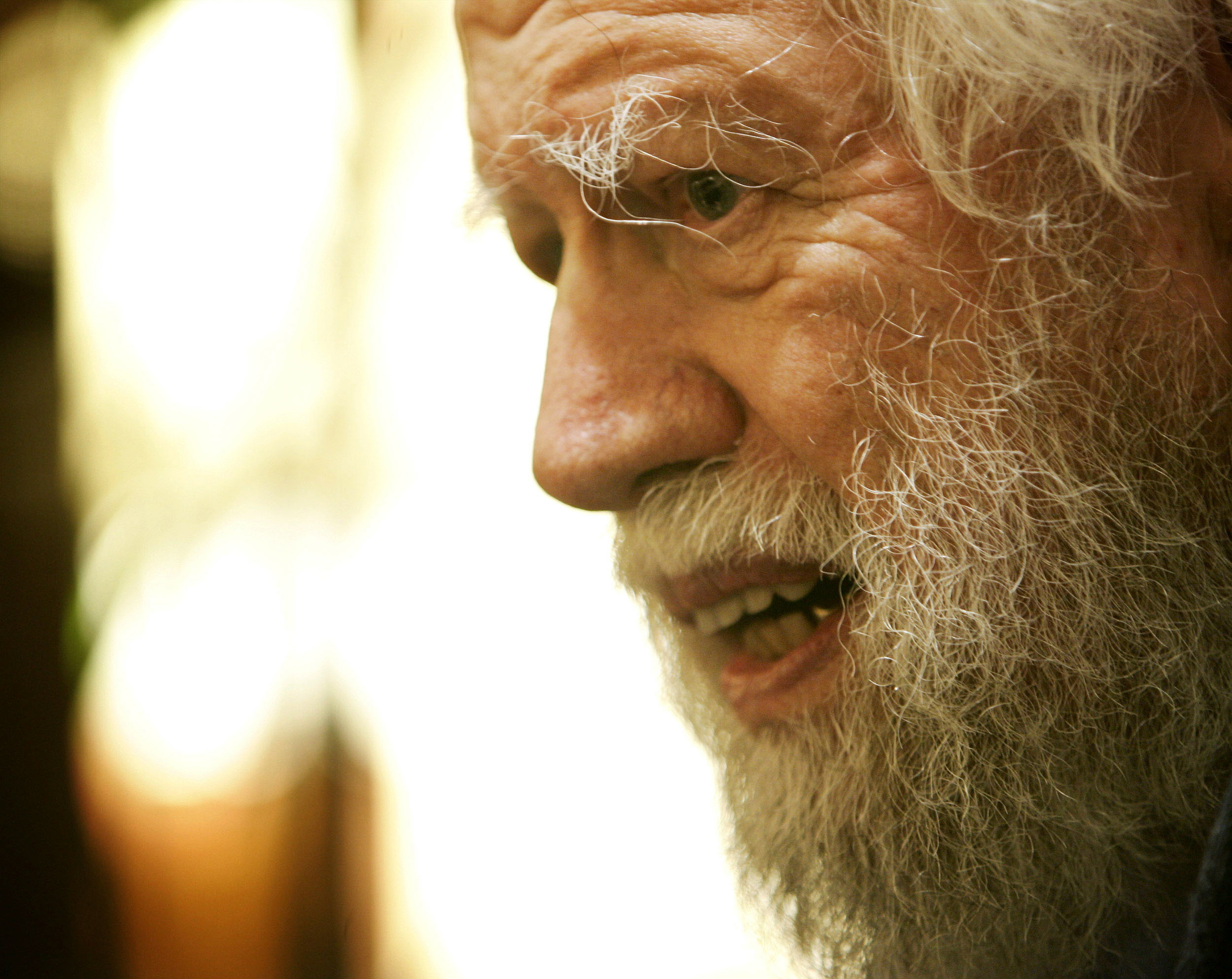 Alexander Shulgin, pharmacologist and chemist known for his creation of new psychoactive chemicals, is interviewed in Cambridge, Mass., on Dec. 1, 2005 (Brian Snyder—Reuters)