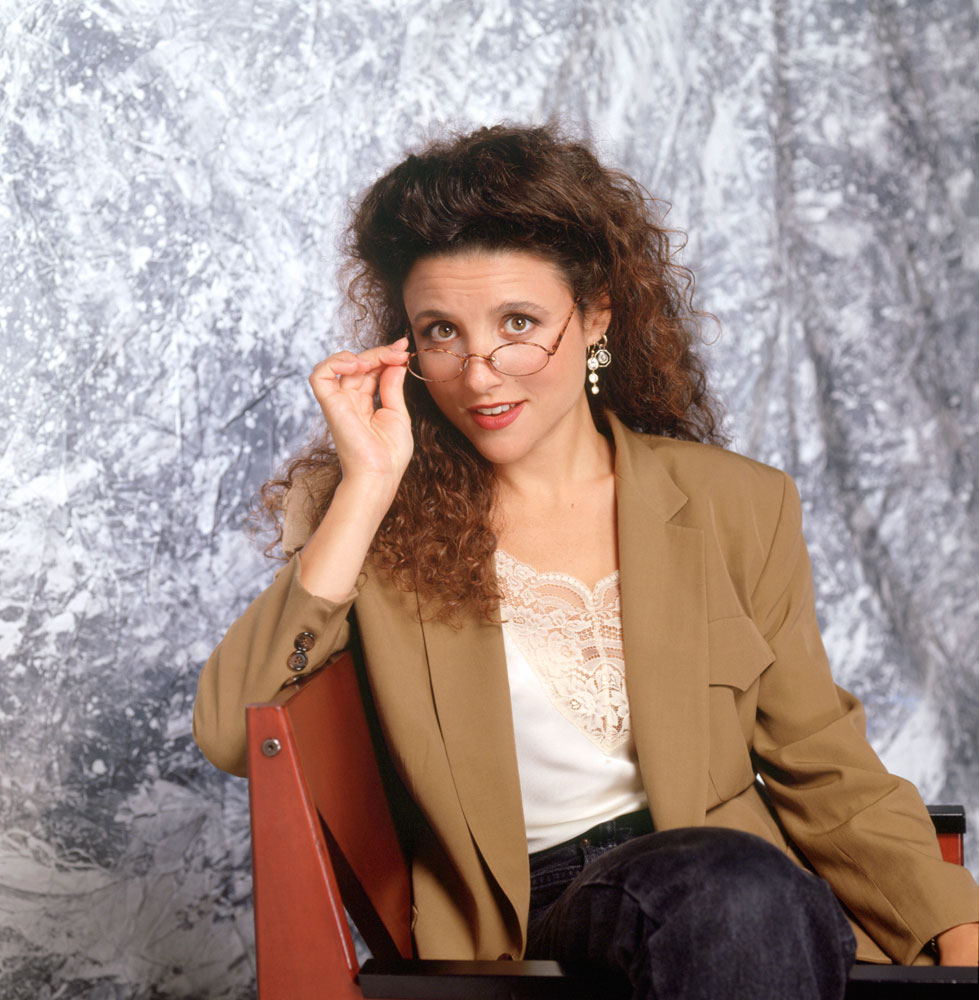 Julia Louis-Dreyfus as Elaine Benes in Season 3 of the television show Seinfeld.