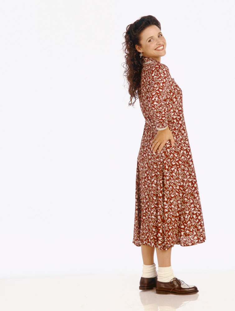 Julia Louis-Dreyfus as Elaine Benes during Season 5 of the television show Seinfeld.