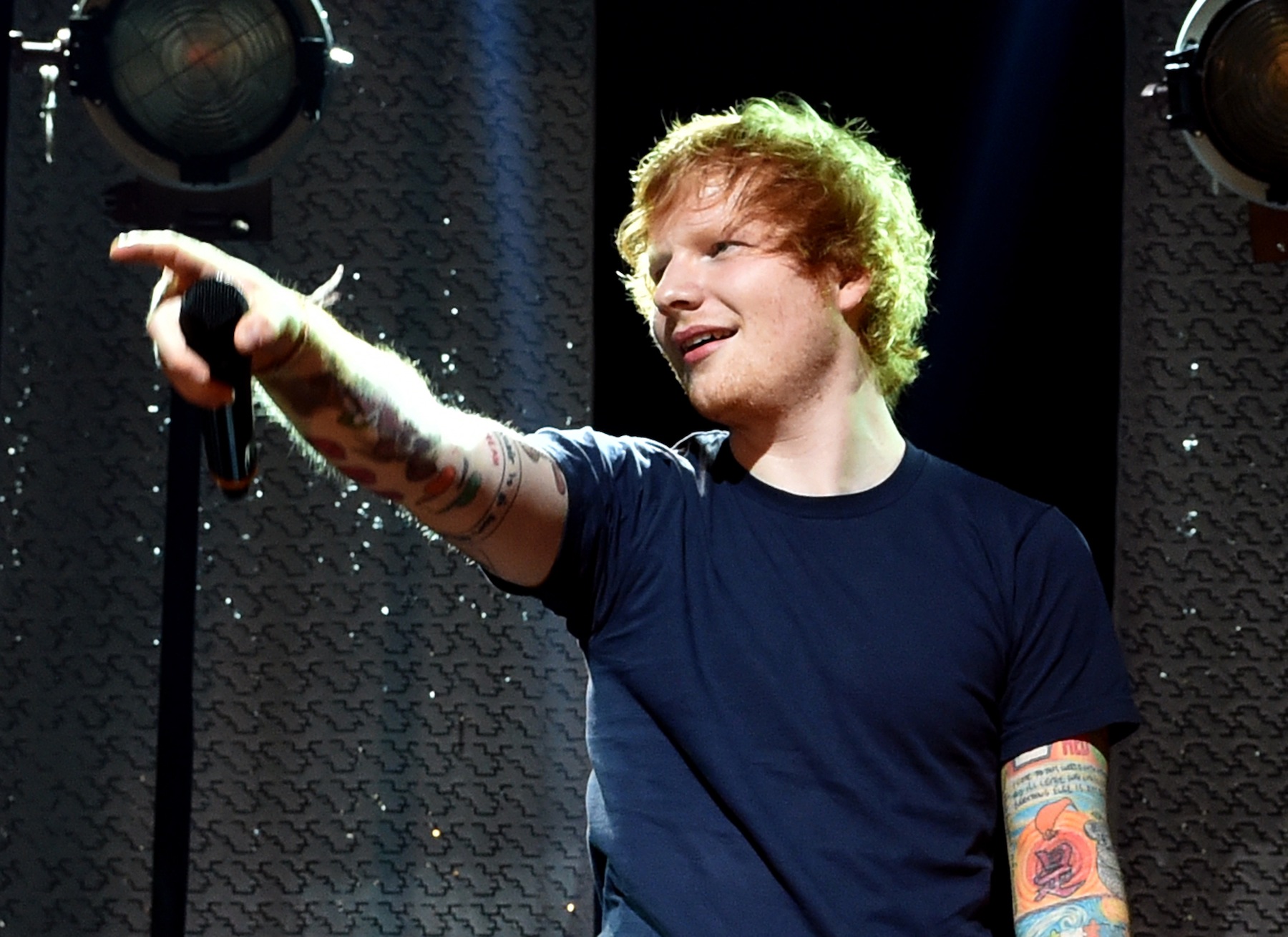 Ed Sheeran onstage on June 17, 2014 in Burbank, Calif. (Kevin Winter / Getty Images)