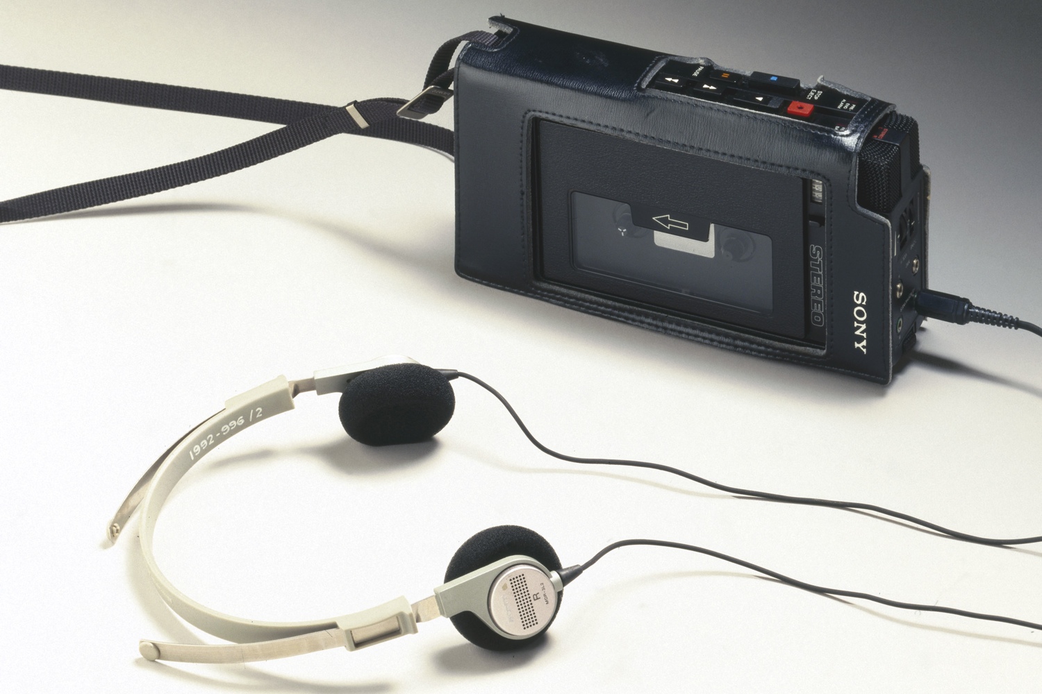 Sony Walkman with headphones, c 1980.