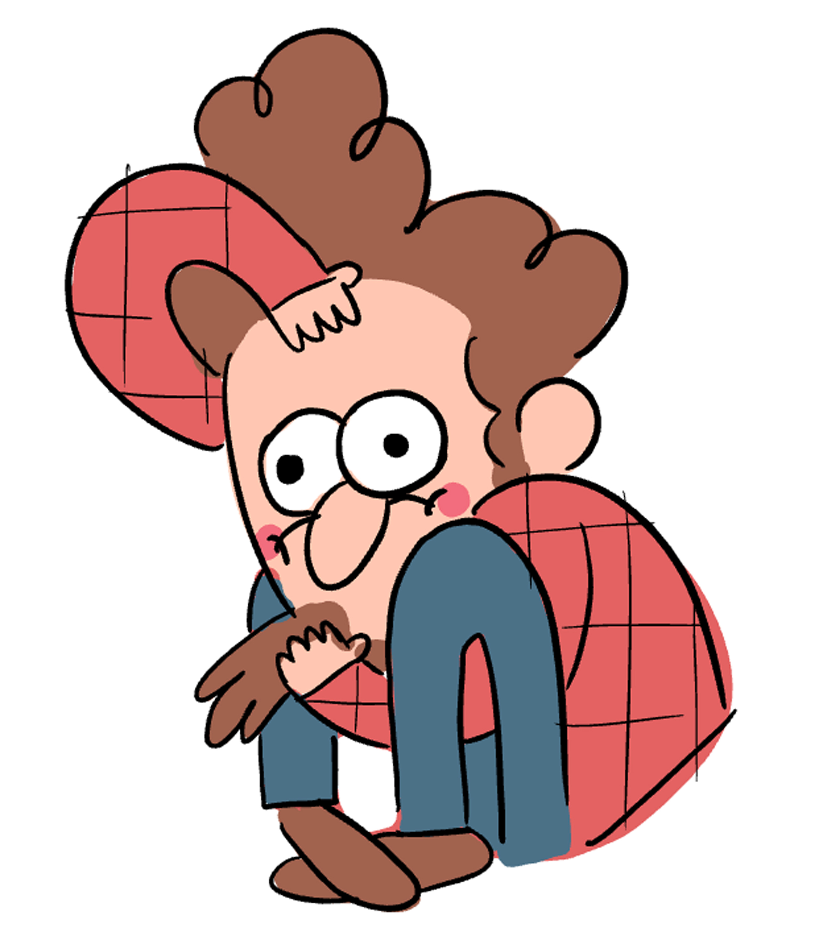Creator and executive producer Alex Hirsch animates himself in the style of his "Gravity Falls" characters. (Alex Hirsch for TIME)