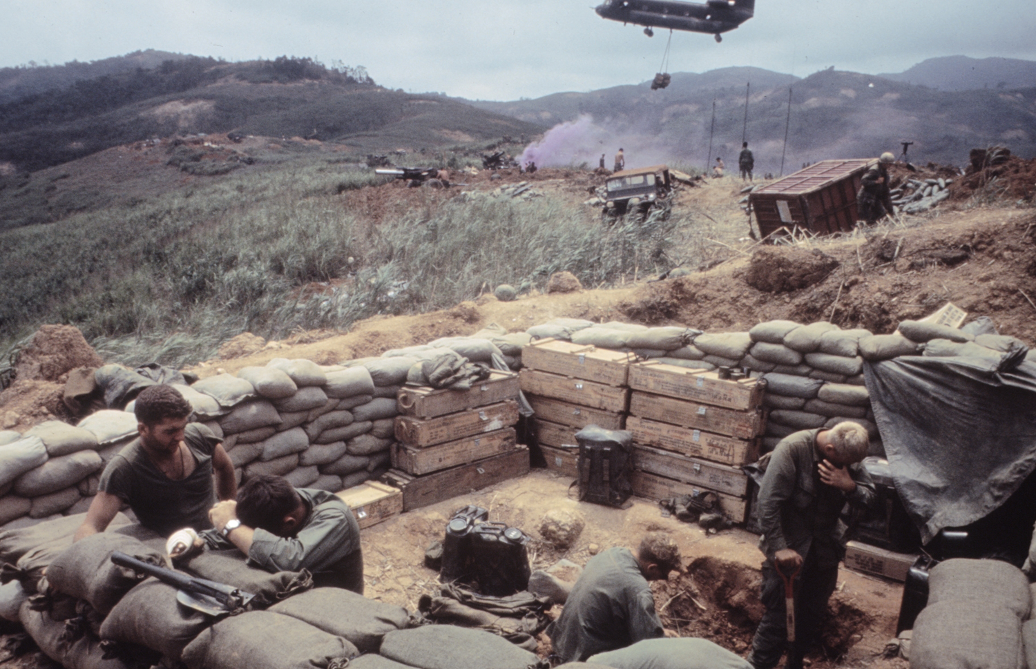 Scene in Vietnam during Operation Pegasus, 1968.