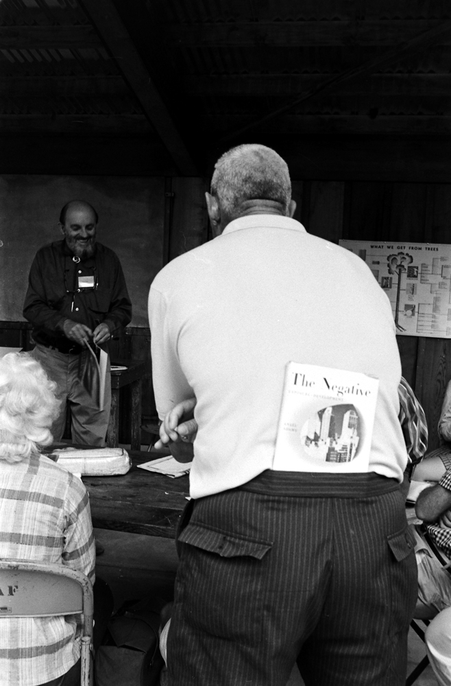 Ansel Adams during a photography workshop at California's Idyllwild Arts Summer Program, 1959.