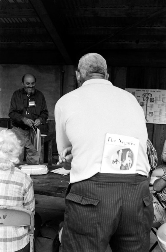 Ansel Adams during a photography workshop at California's Idyllwild Arts Summer Program, 1959.