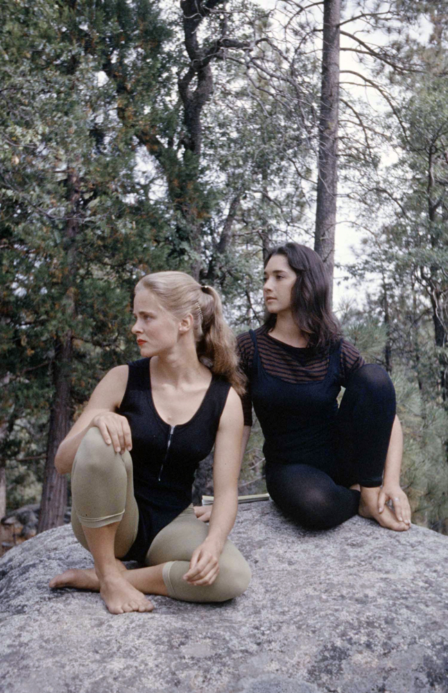 Attentive dancers Hetty Mitchell (left) and Judi Donin listen to an outdoor lecture at Idyllwild, a big workshop near Los Angeles which has 230-acre mountain campus and last summer enrolled nearly 2,500 students.