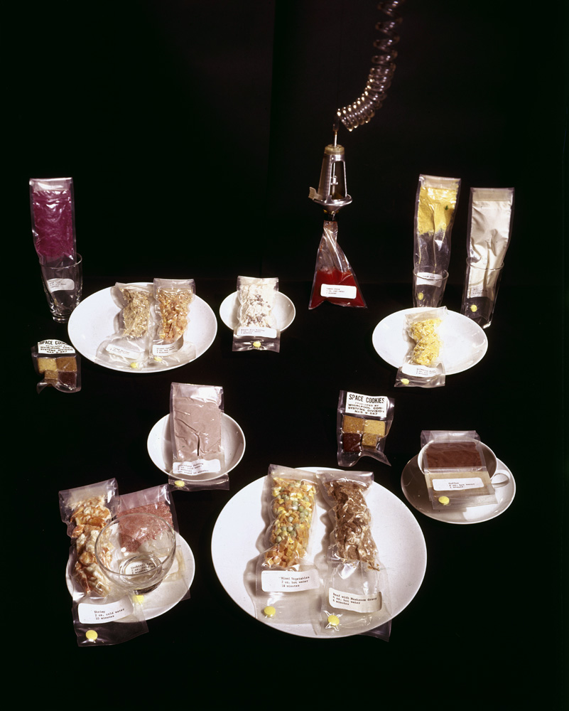 Dehydrated space foods for astronauts on Gemini missions, 1963.