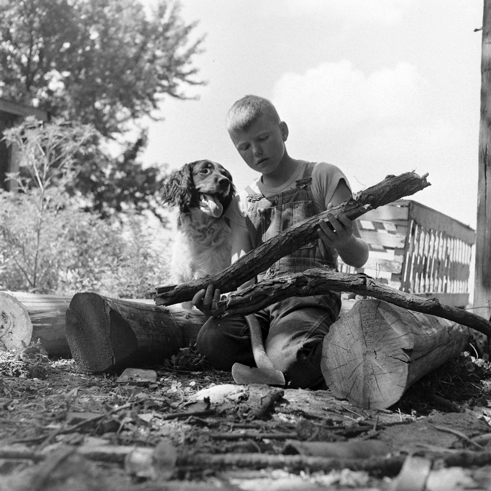 Larry and Dunk, Iowa, 1945.