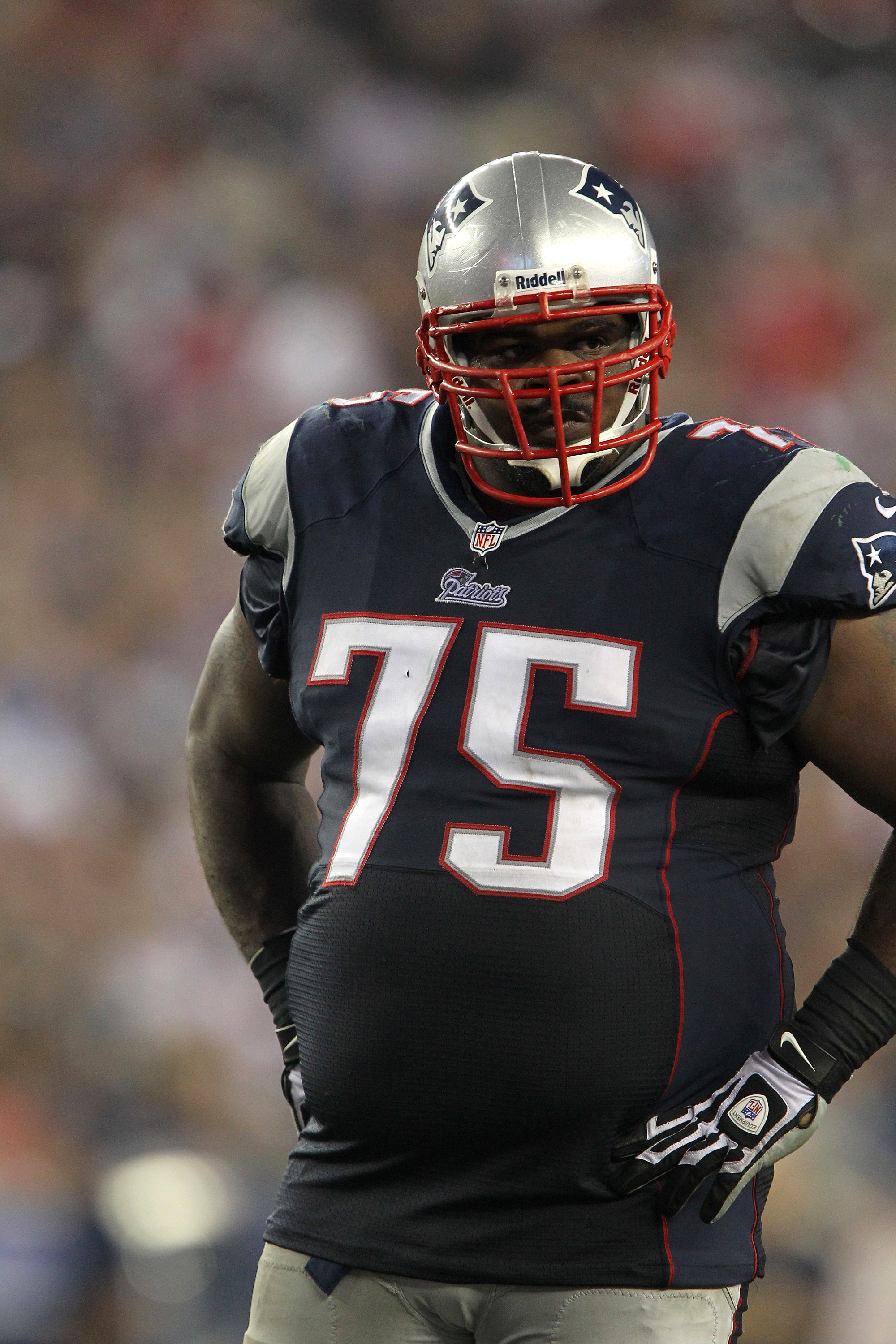 Defensive Lineman Vince Wilfork #75 of New England Patriots on September 12, 2013 in Foxboro, Massachusetts. (Al Pereira—Getty Images)