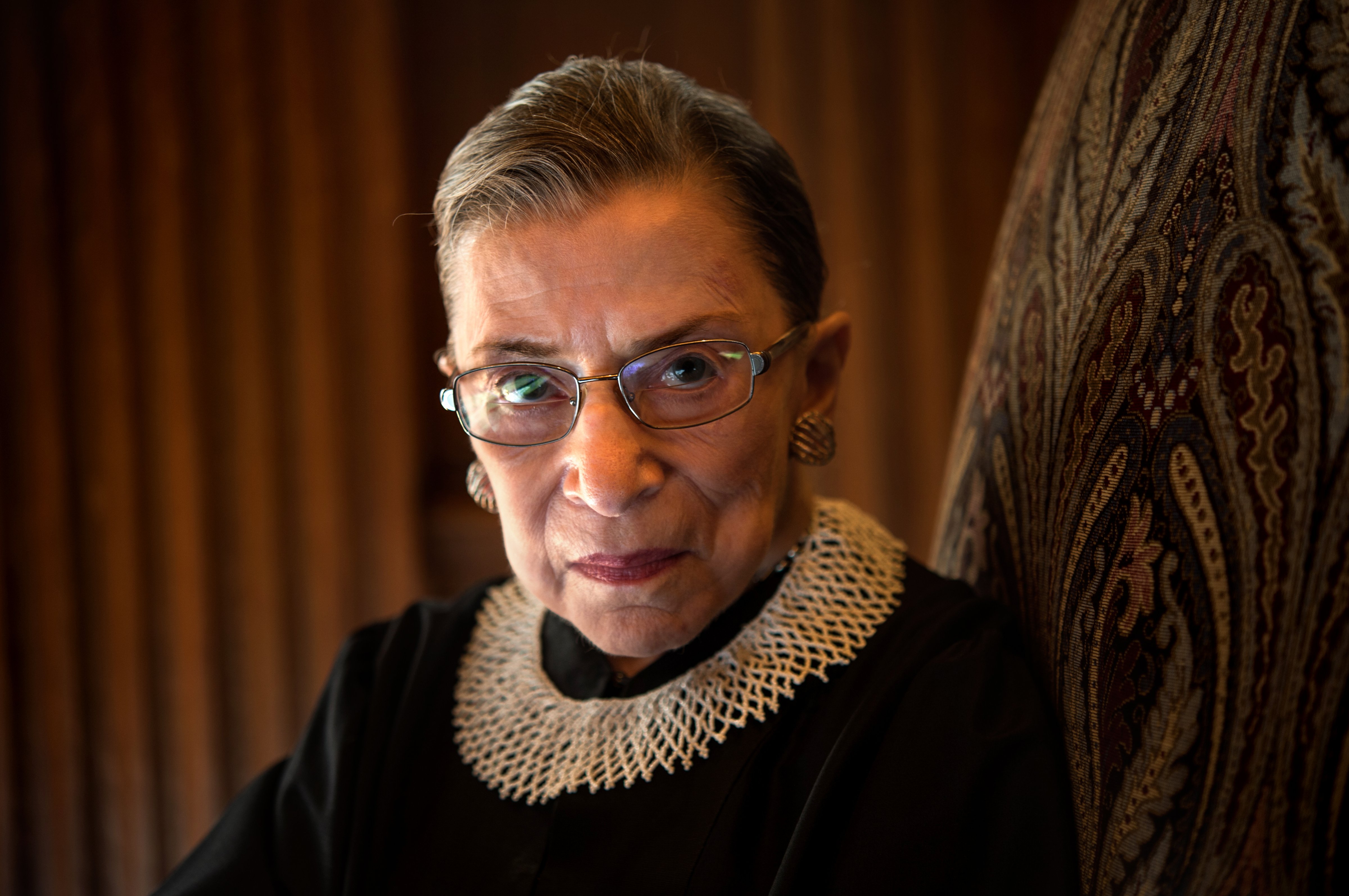 Supreme Court Justice Ruth Bader Ginsburg, celebrating her 20th anniversary on the bench, is photographed in the West conference room at the U.S. Supreme Court in Washington, D.C., on Friday, August 30, 2013. (Photo by Nikki Kahn/The Washington Post via Getty Images) (The Washington Post&mdash;The Washington Post/Getty Images)