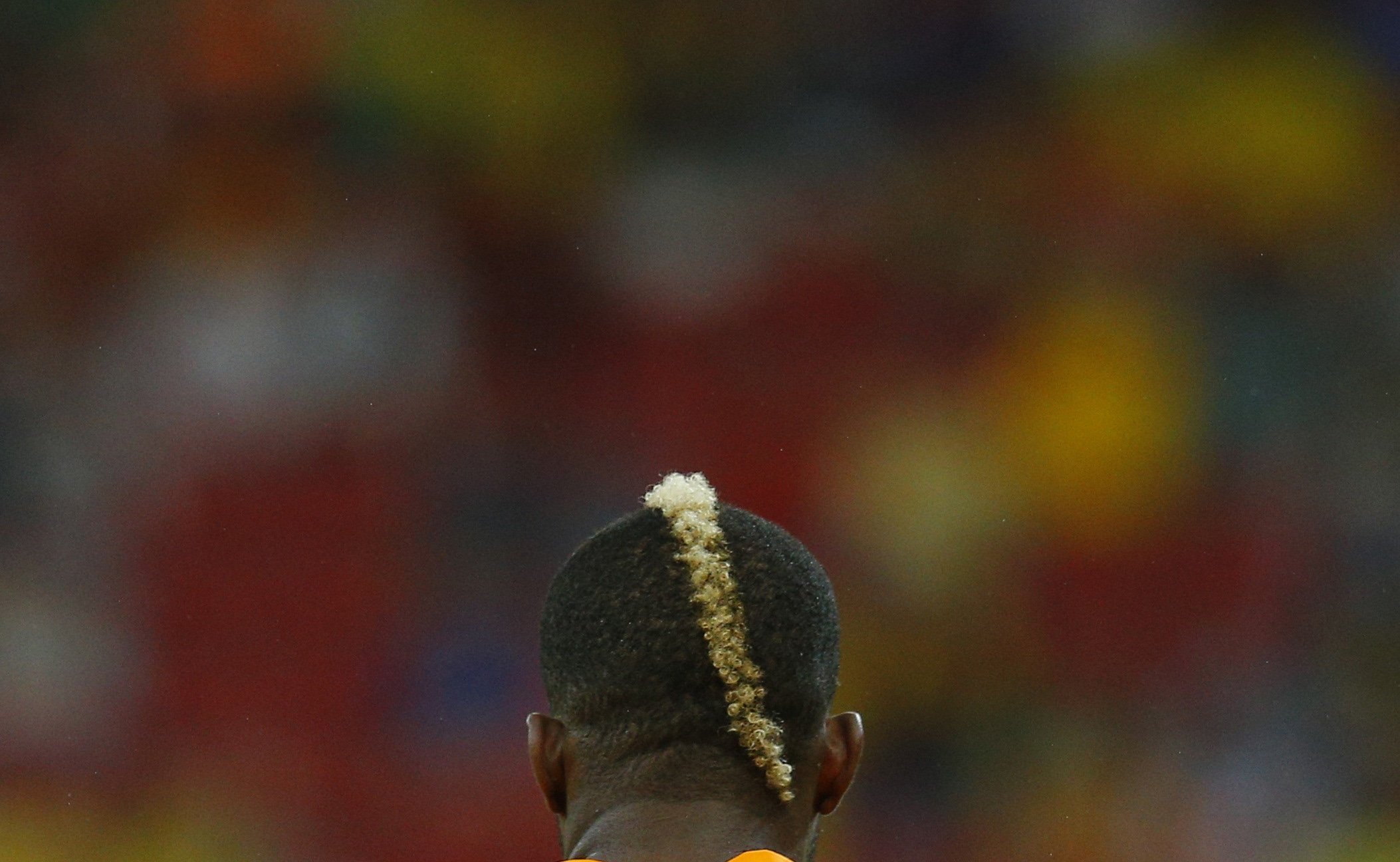 Ivory Coast's Geoffroy Serey Die is seen from the back during their match against Japan at the Pernambuco arena in Recife, Brazil on June 14, 2014.