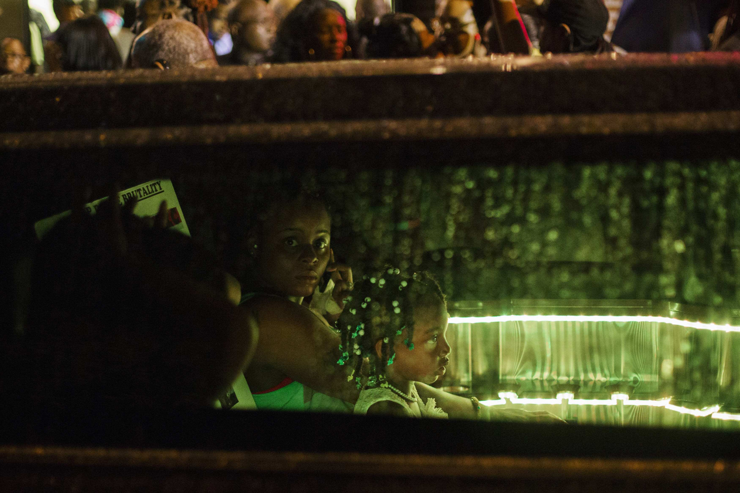Mourners wait in a limousine after attending the funeral of Eric Garner in New York