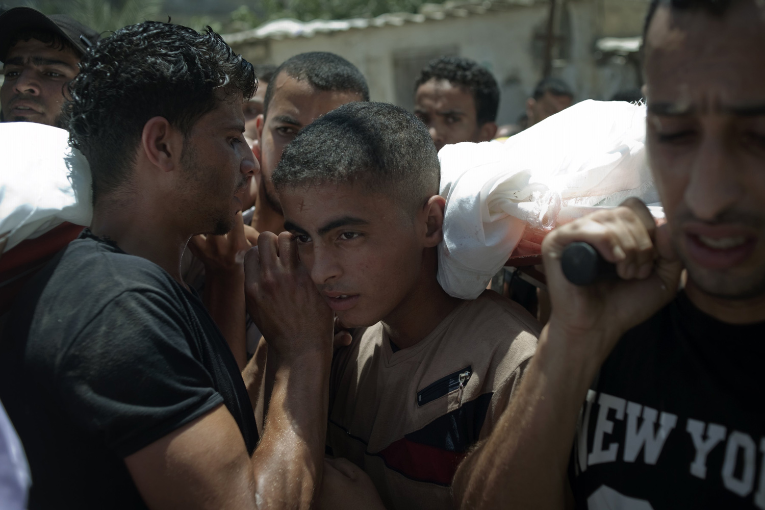 PALESTINIANS MOURN THE DEMISE OF AL-HAJ FAMILY MEMBERS FROM ISRAELI AIRSTRIKES