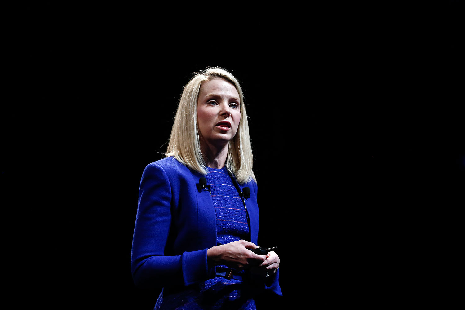 Marissa Mayer, chief executive officer of Yahoo! Inc., speaks at the Cannes Lions International Festival Of Creativity in Cannes, France, on Tuesday, June 17, 2014. (Simon Dawson—Bloomberg/Getty Images)