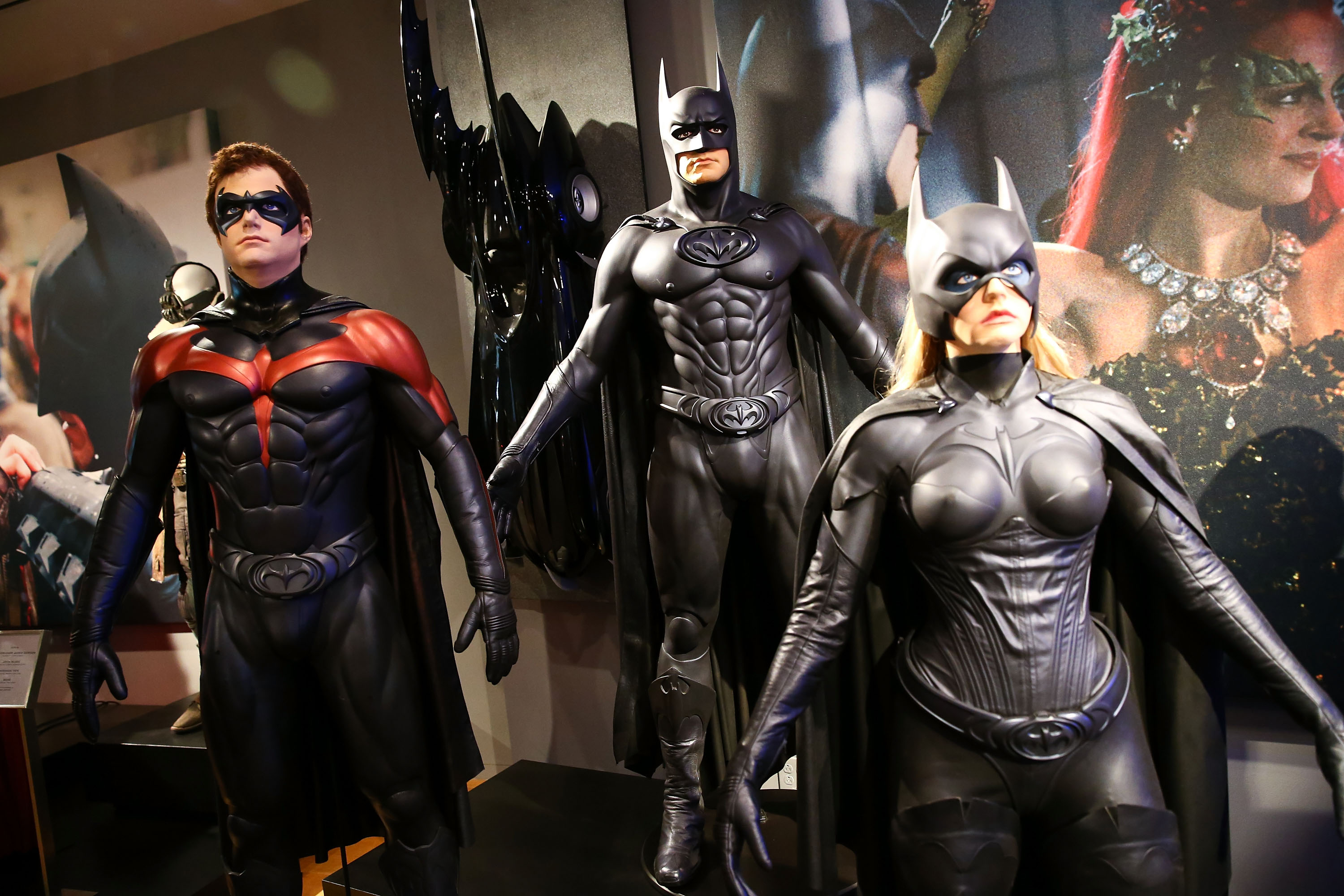 A general view of atmosphere during the Warner Bros VIP Studio Tour unveiling of the Batman Exhibit celebrating Batman's 75th Anniversary at Warner Bros. Tour Center on June 26, 2014 in Burbank, California. (Imeh Akpanudosen/Getty Images)