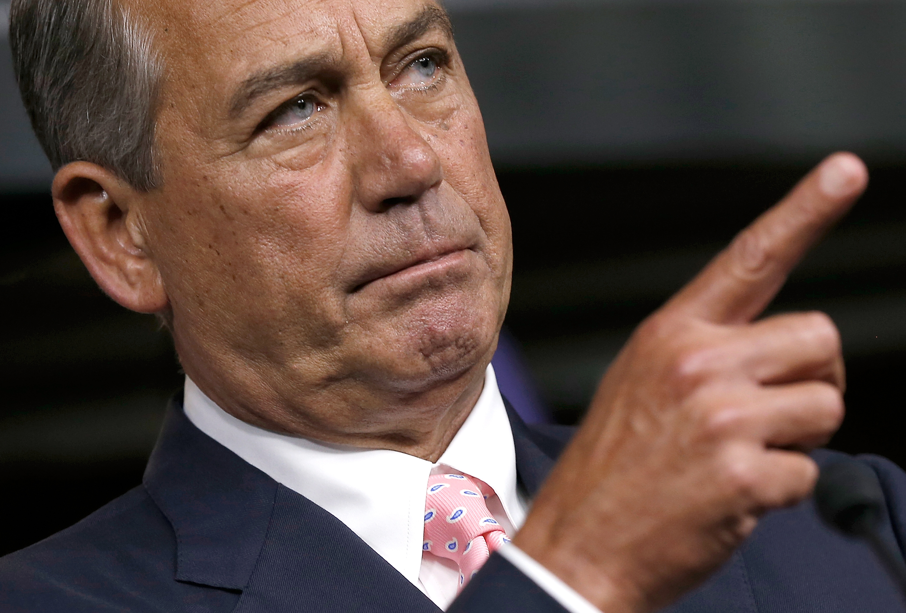 U.S. Speaker of the House John Boehner (R-OH) answers questions during a press conference at the U.S. Capitol July 24, 2014 in Washington, D.C. (Win McNamee—;Getty Images)