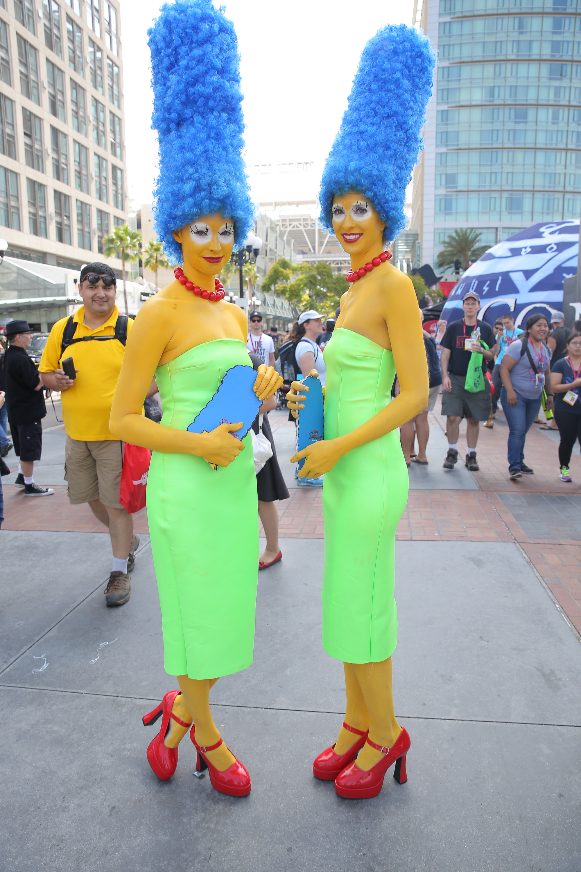 Costumed fans attend Comic-Con International on July 26, 2014 in San Diego.