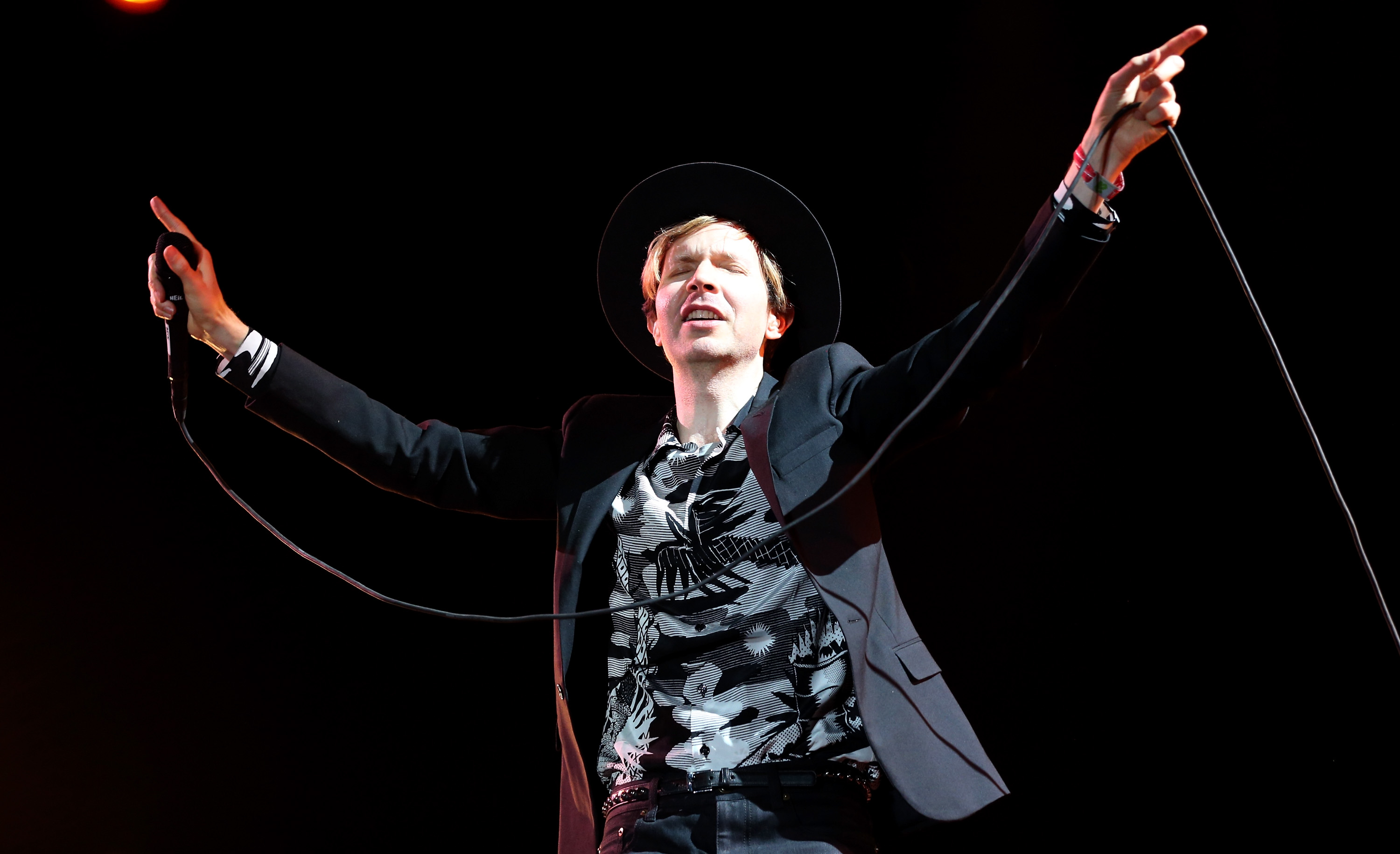 Musician Beck performs onstage during day 3 of the 2014 Coachella Valley Music &amp; Arts Festival at the Empire Polo Club on April 20, 2014 in Indio, California. (Karl Walter&mdash;2014 Getty Images)