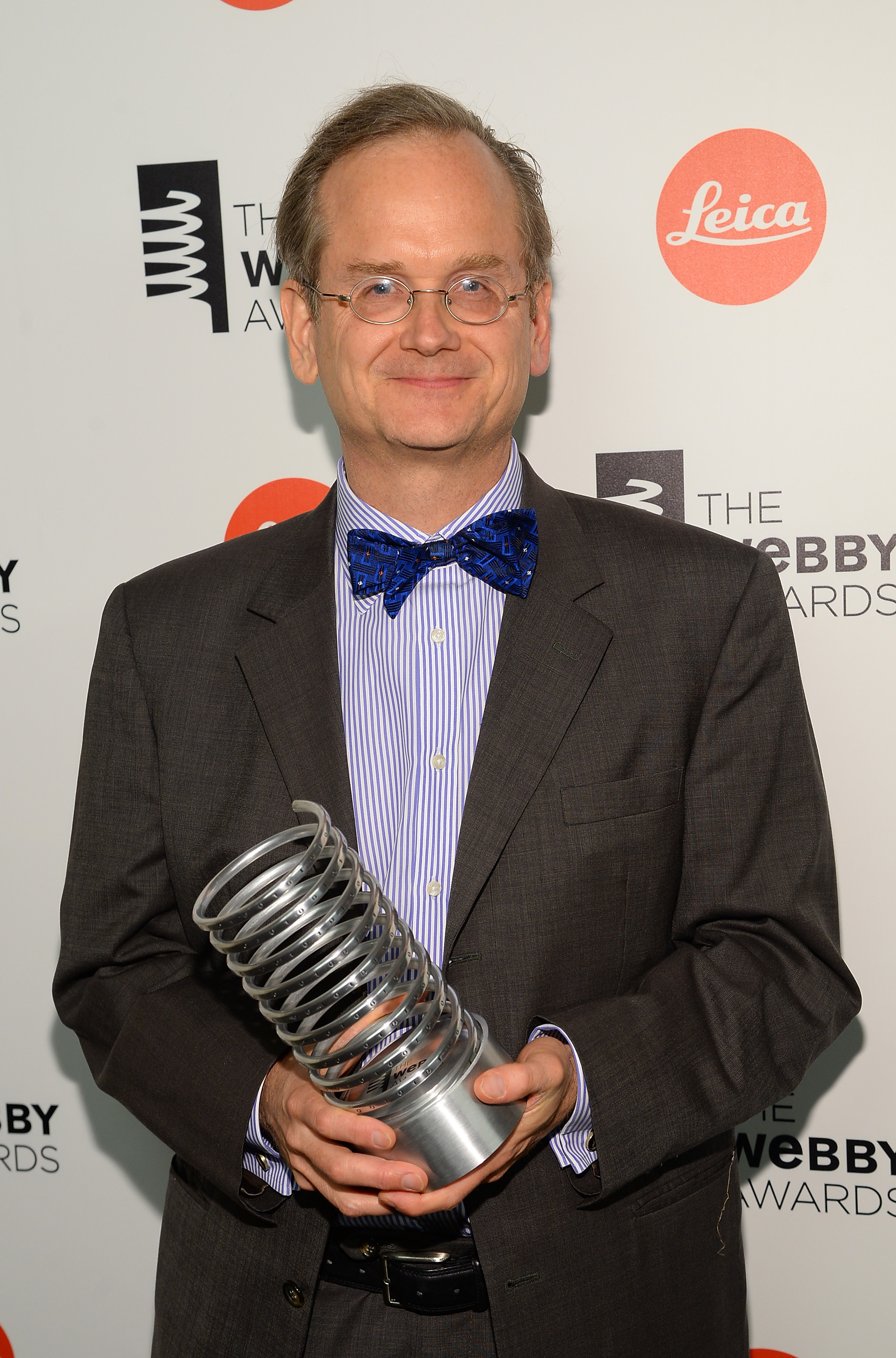 Professor Lawrence Lessig poses backstage at the 18th Annual Webby Awards on May 19, 2014 in New York City. (Theo Wargo—2014 Getty Images)