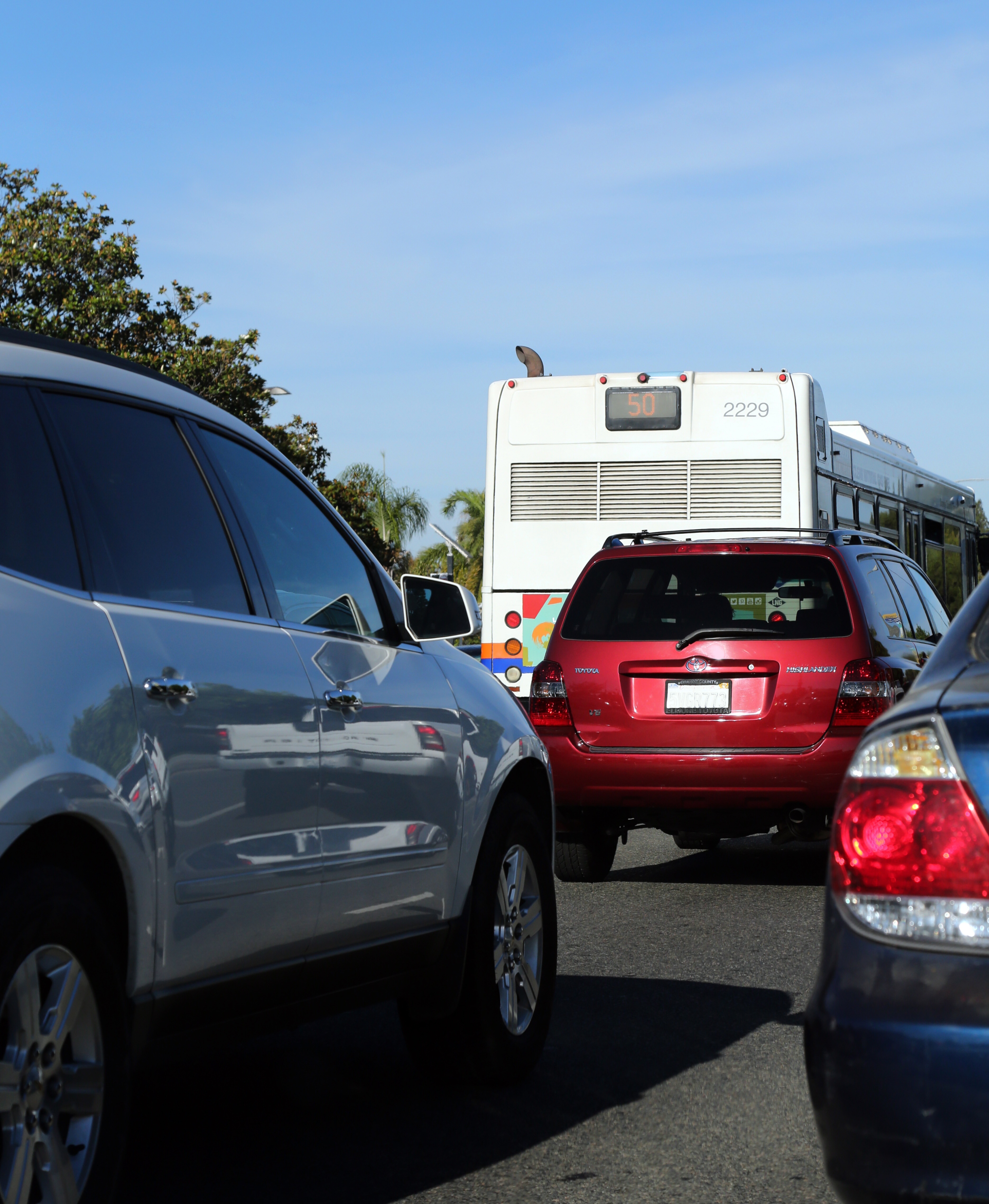 Cars stuck in traffic. (Maureen Sullivan—Getty Images)