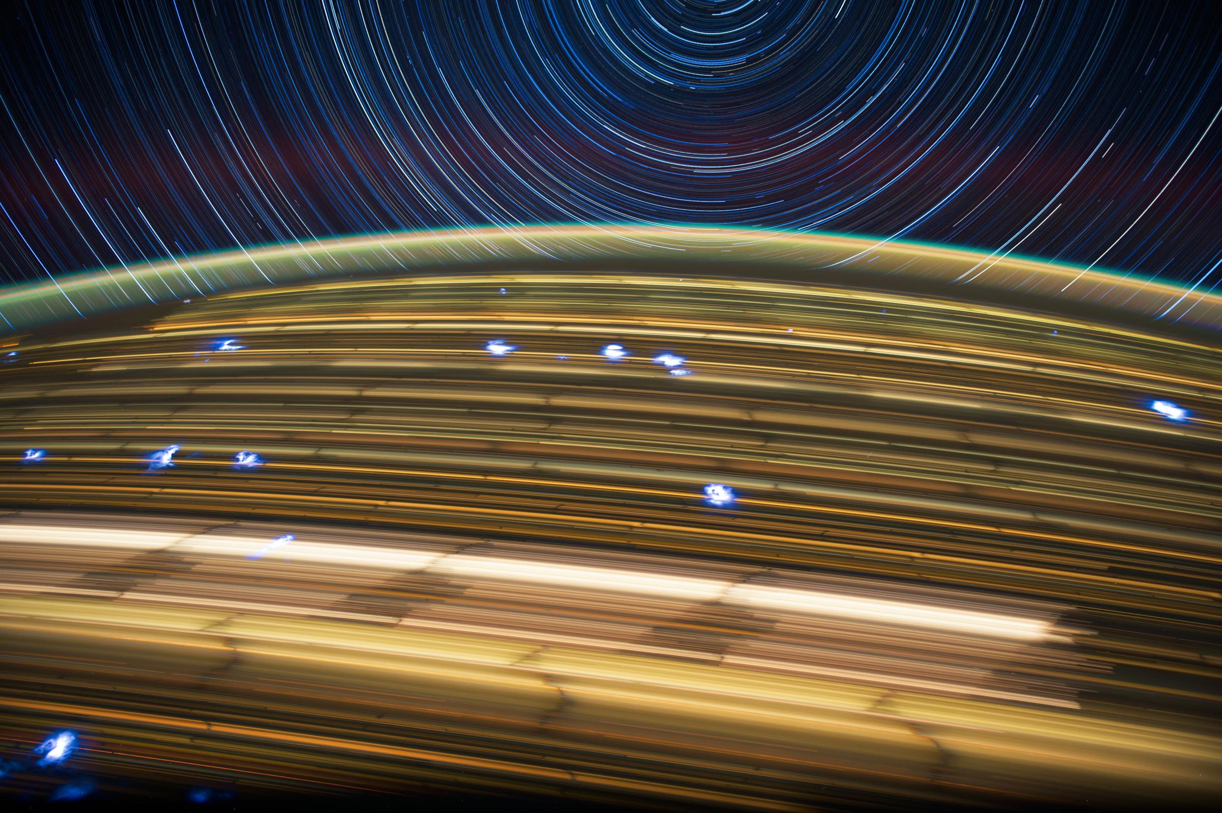ISS030 star trails created with iss030e271444 thru iss030e271475