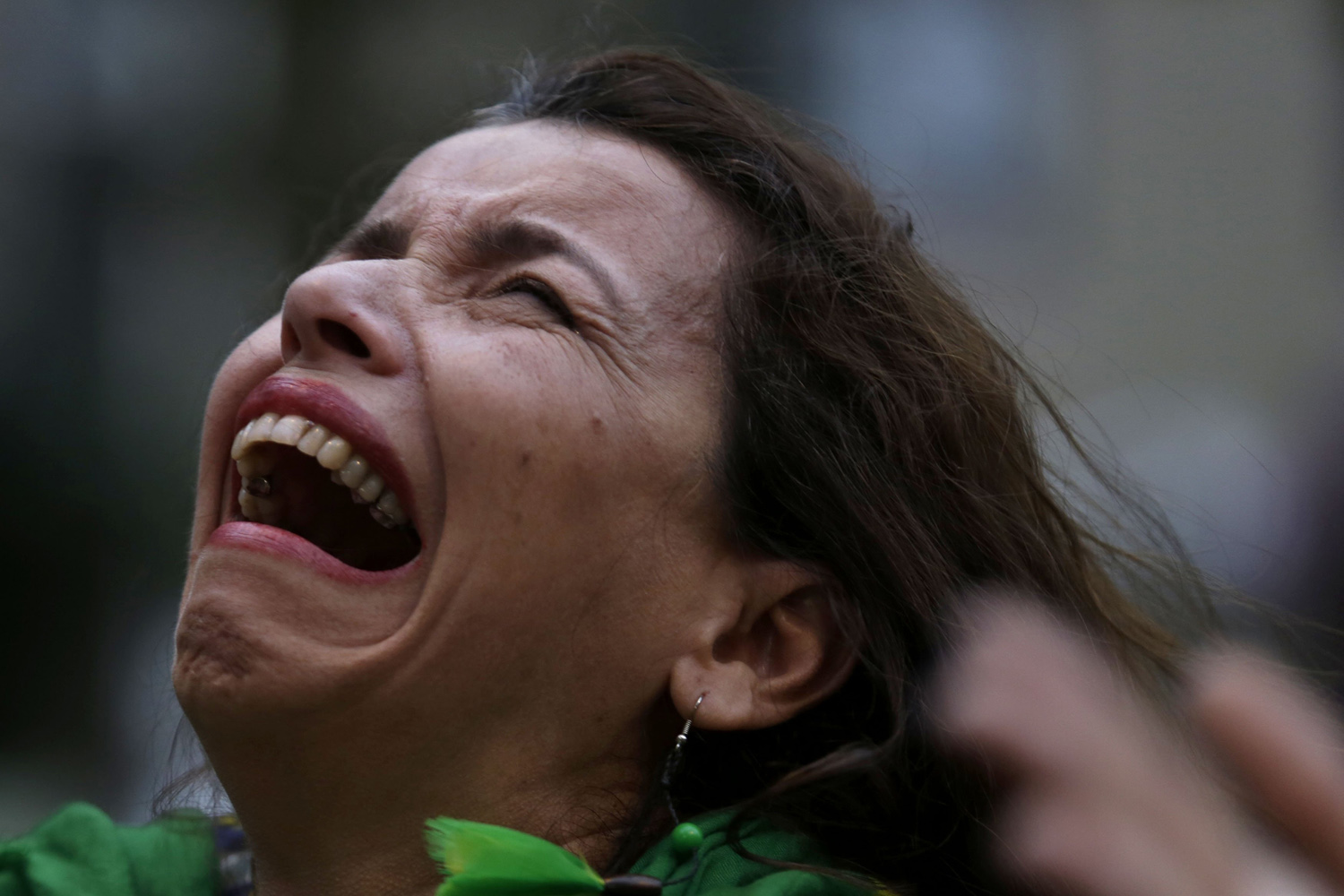 Jul. 8, 2014. A Brazilian soccer fan cries as she watches a live telecast of the semifinals World Cup soccer match between Brazil and Germany in Belo Horizonte, Brazil.