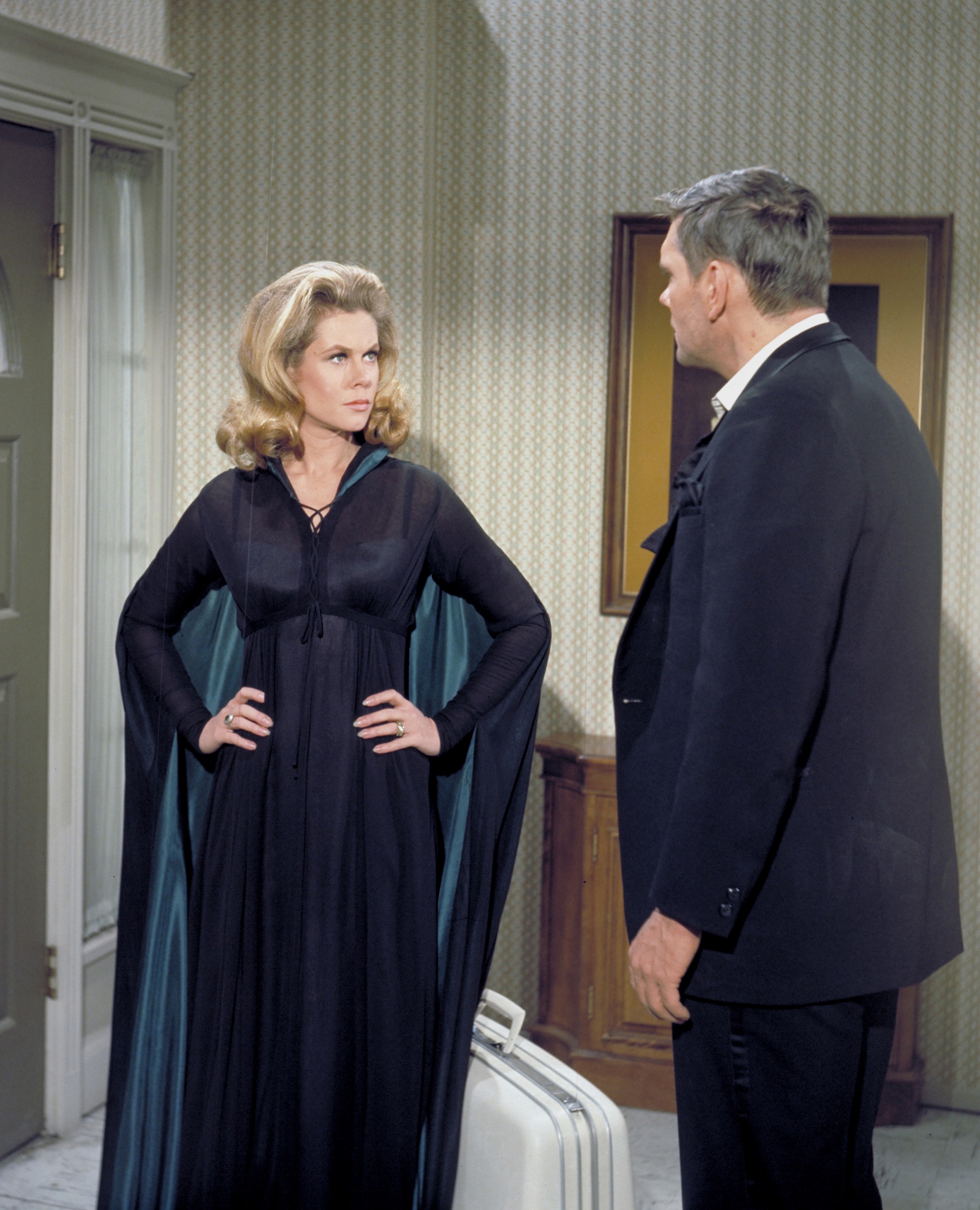 Samantha (Elizabeth Montgomery) and Endora returned to the 14th century to remove a curse placed on Darrin's (Dick York) ancestors. (ABC Photo Archives/Getty Images)