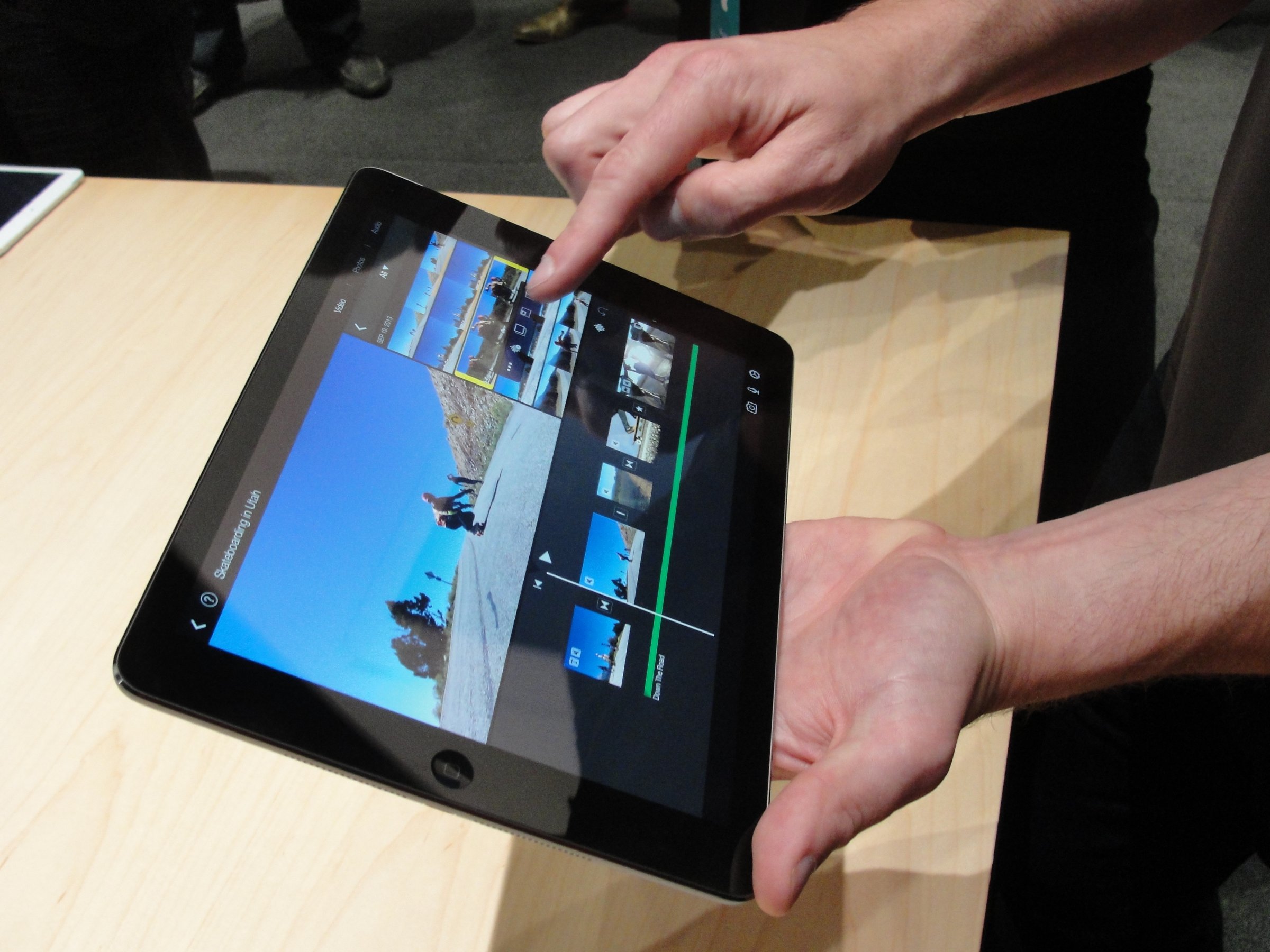 Apple's iPad Air tablet on October 22, 2013 in San Francisco, California.