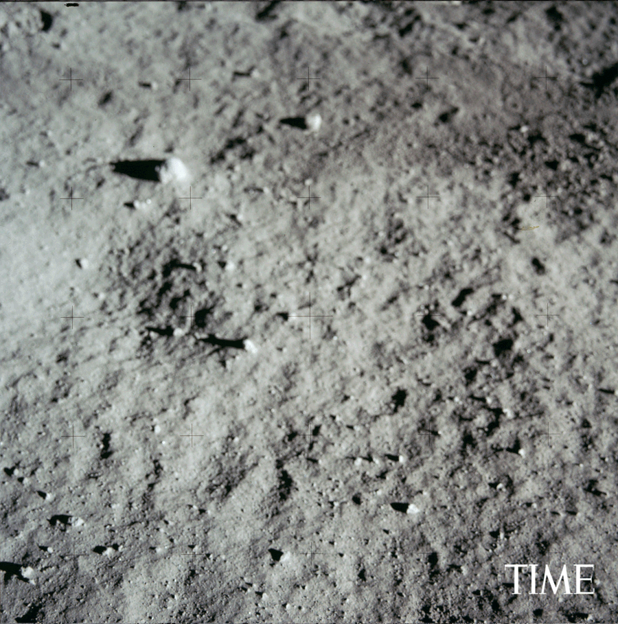 Buzz Aldrin's foot print on the moon